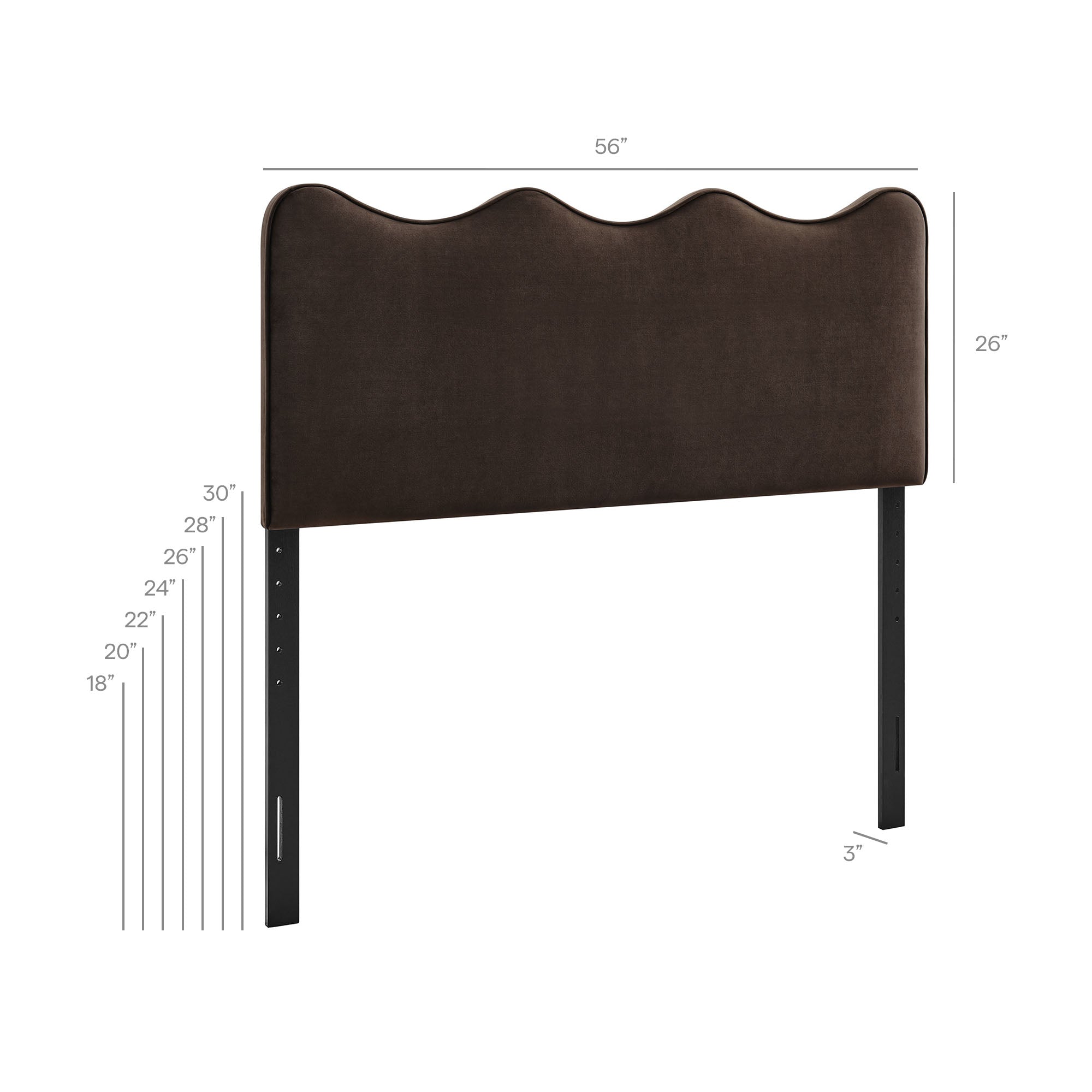 Modway MOD-7291 Athena Stain-Resistant Performance Velvet Full Size Headboard