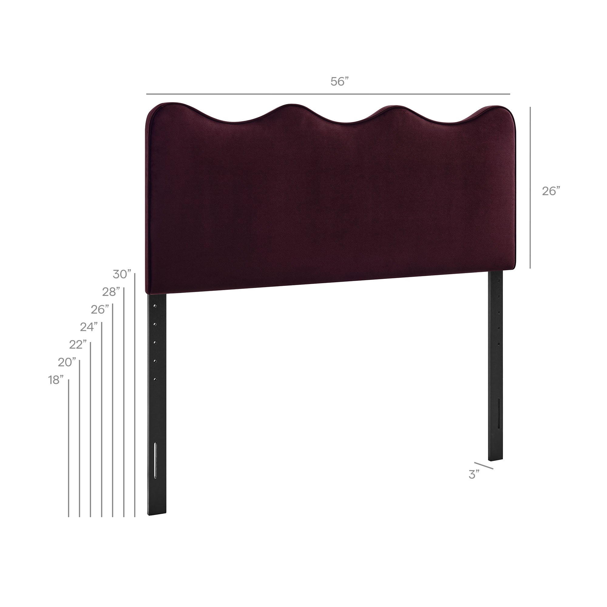 Modway MOD-7291 Athena Stain-Resistant Performance Velvet Full Size Headboard