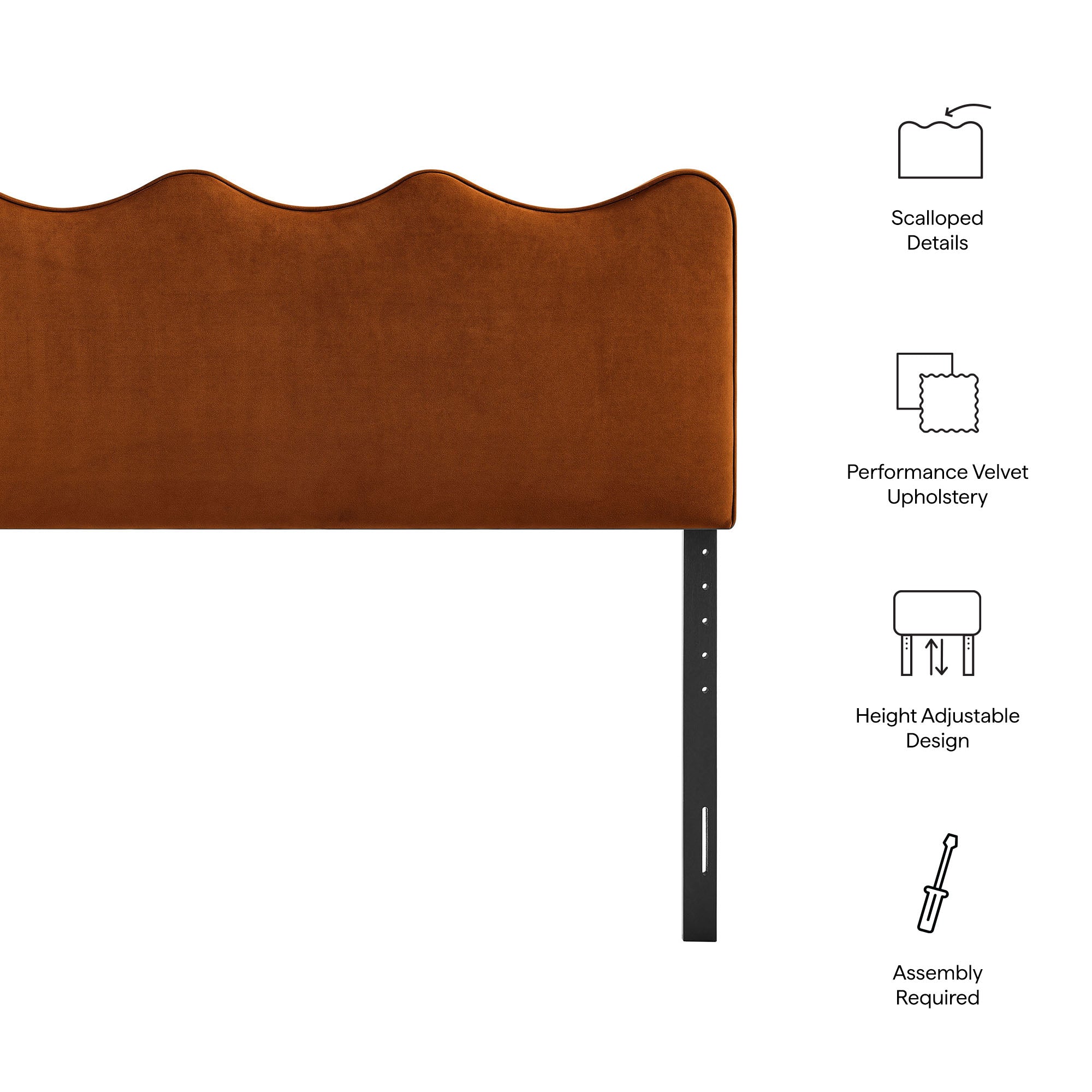 Modway MOD-7291 Athena Stain-Resistant Performance Velvet Full Size Headboard