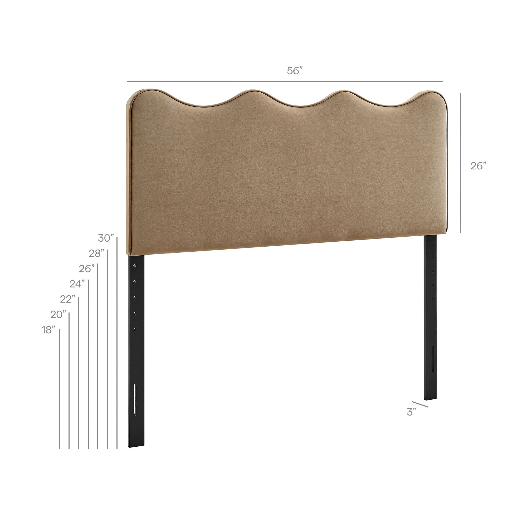 Modway MOD-7291 Athena Stain-Resistant Performance Velvet Full Size Headboard