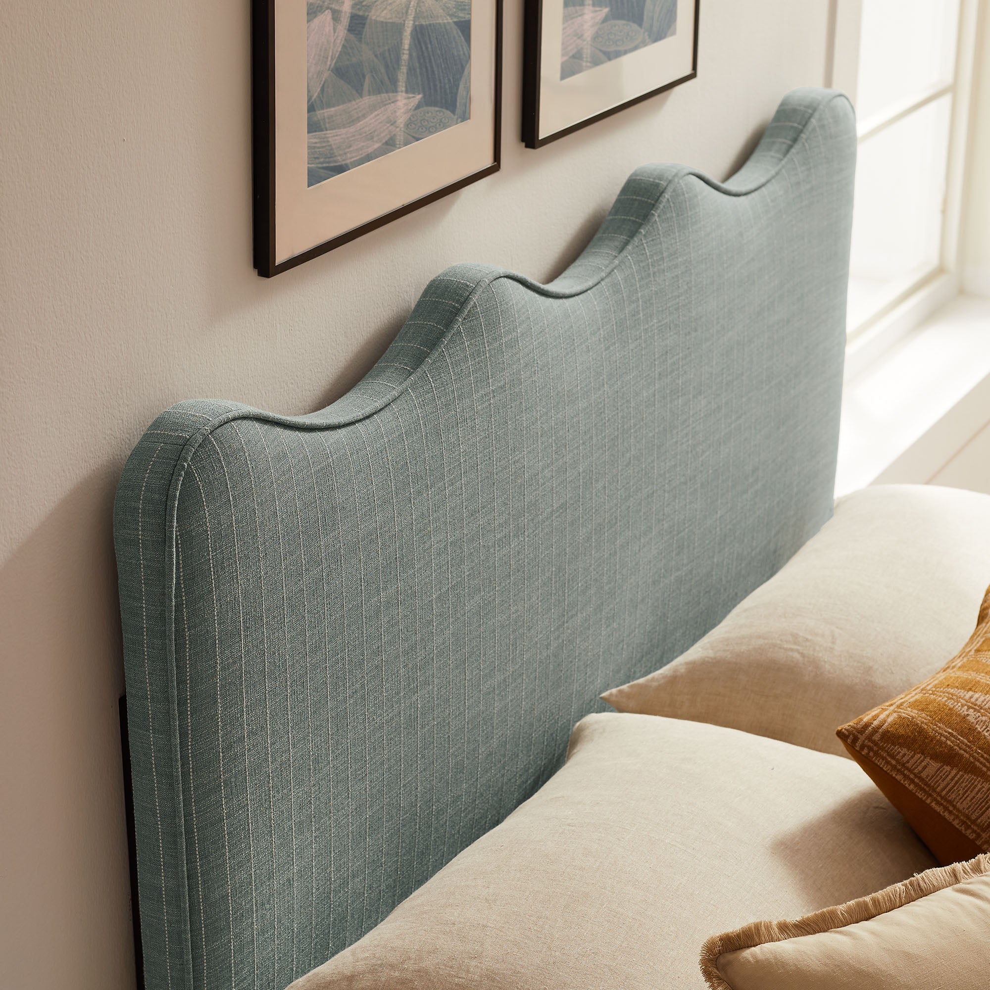 Modway MOD-7292 Athena Striped Fabric Upholstered Full Size Headboard