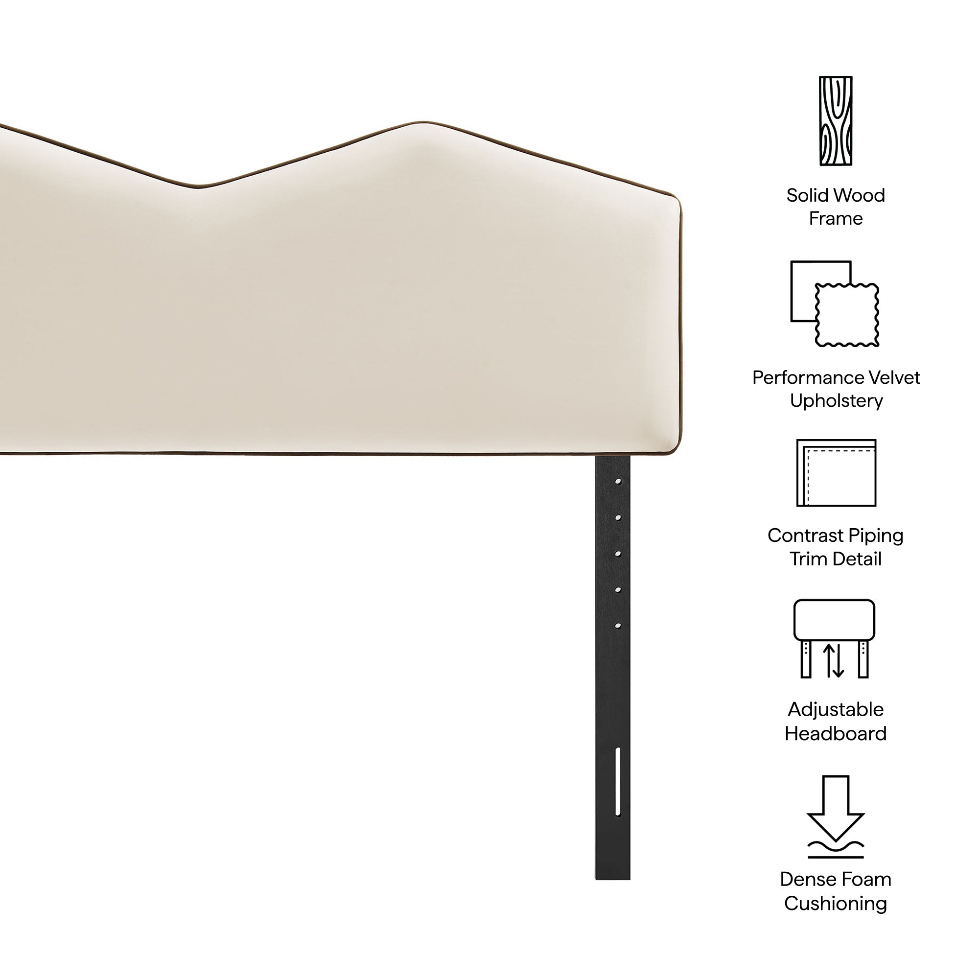 Modway MOD-7299 Cosette Performance Velvet Queen Size Headboard