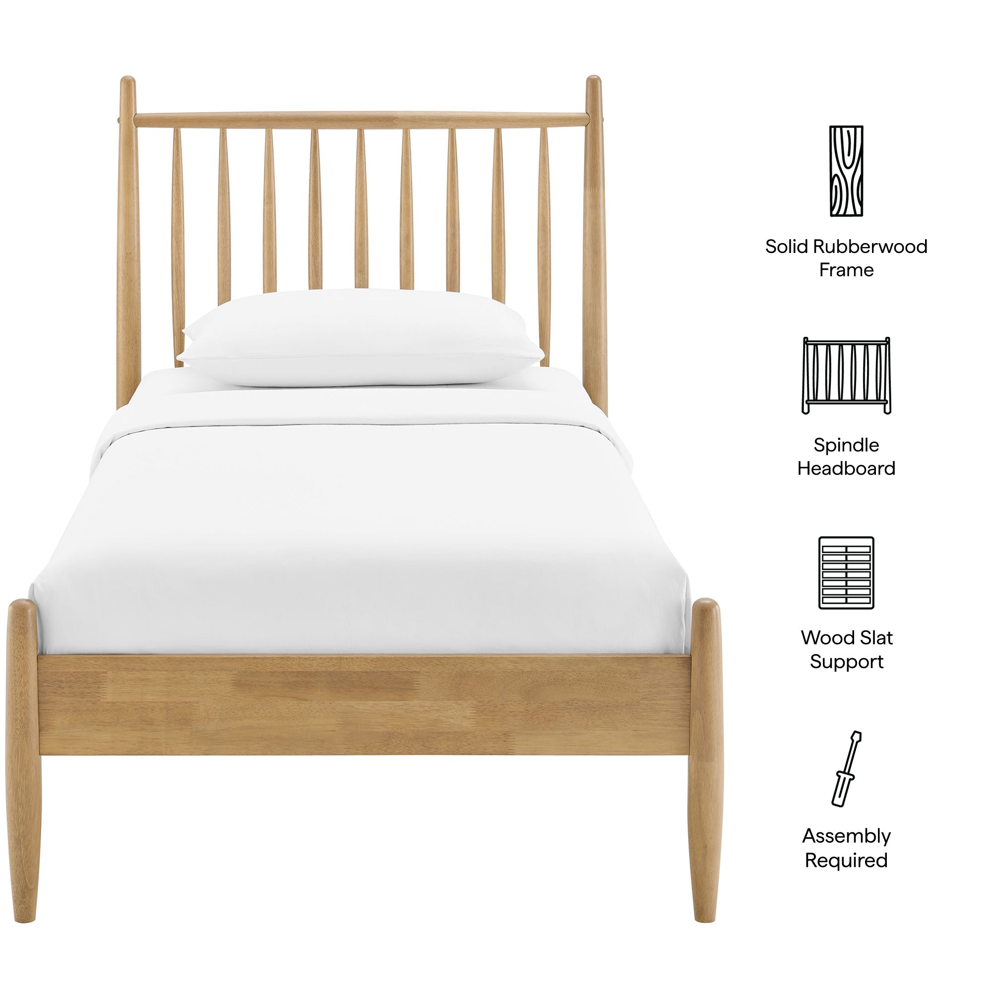 Modway Zane Twin Size Spindle Bed Frame