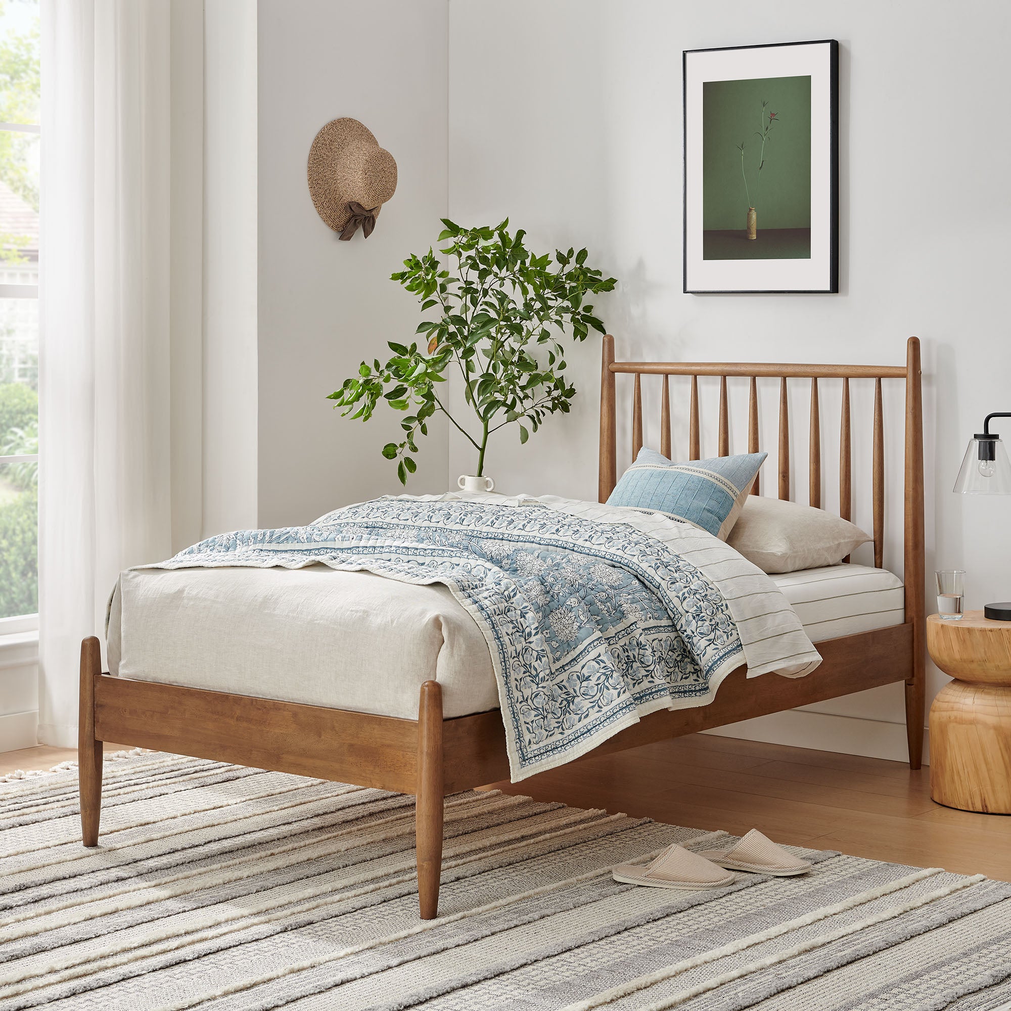 Modway MOD-7301 Zane Twin Size Spindle Bed Frame