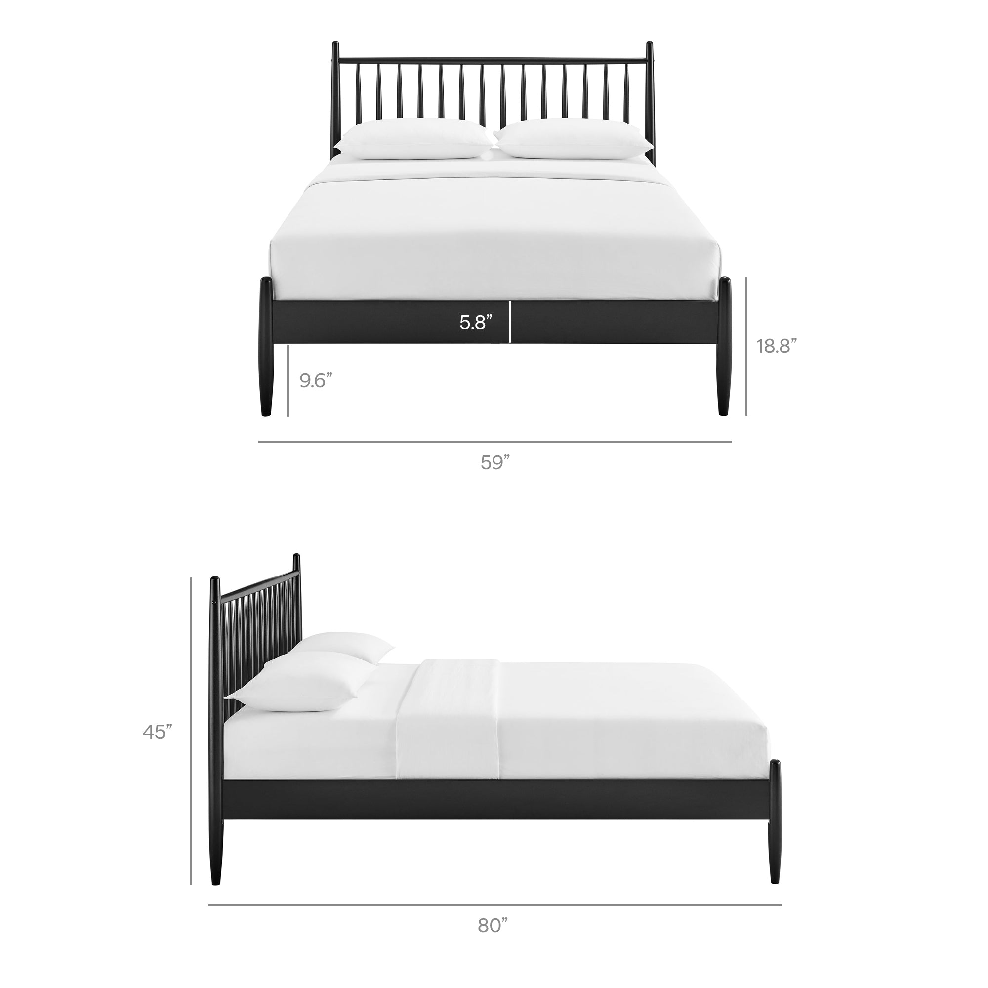Modway Zane Full Size Spindle Bed Frame