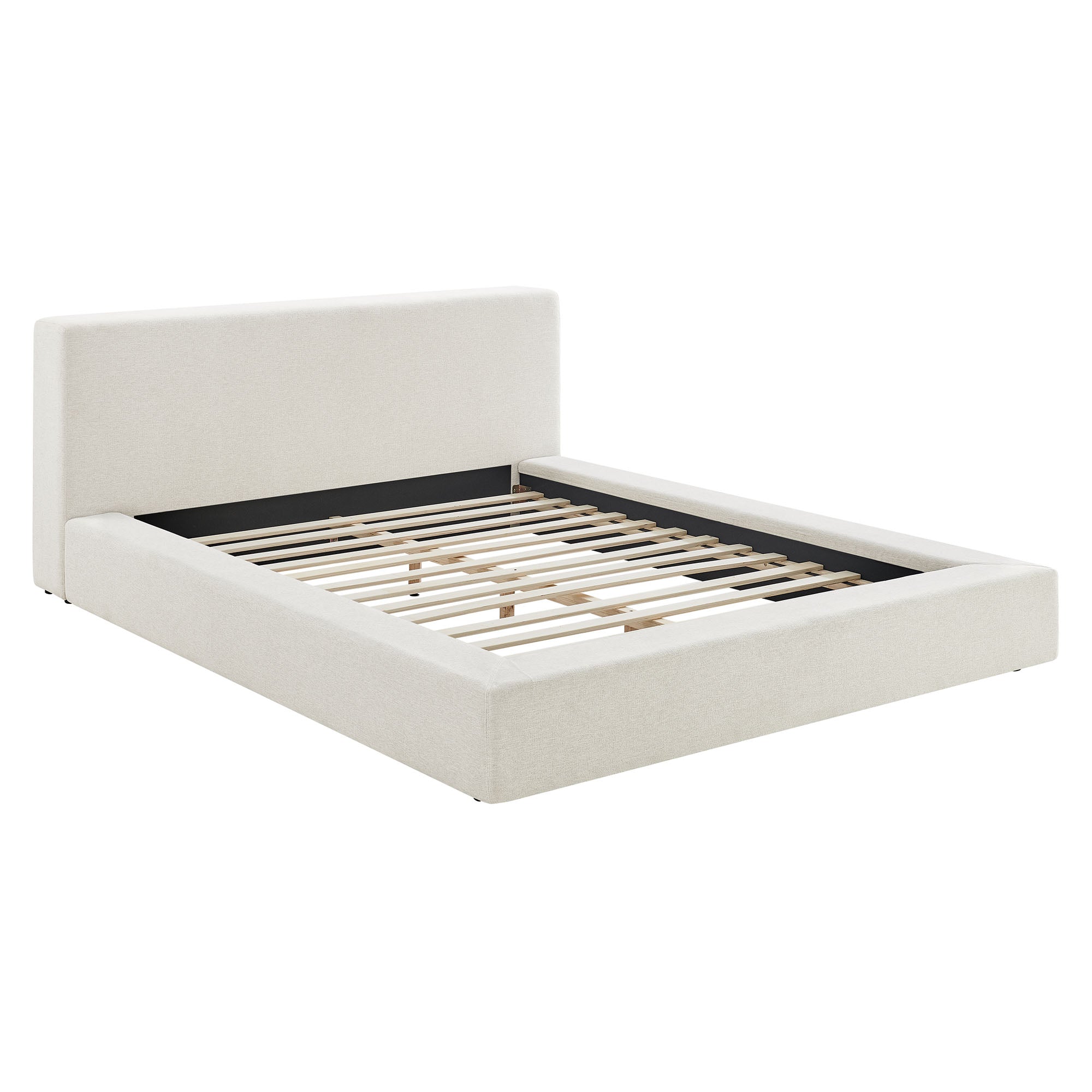 Modway MOD-7305 Luma Chenille Upholstered Queen Platform Bed Frame