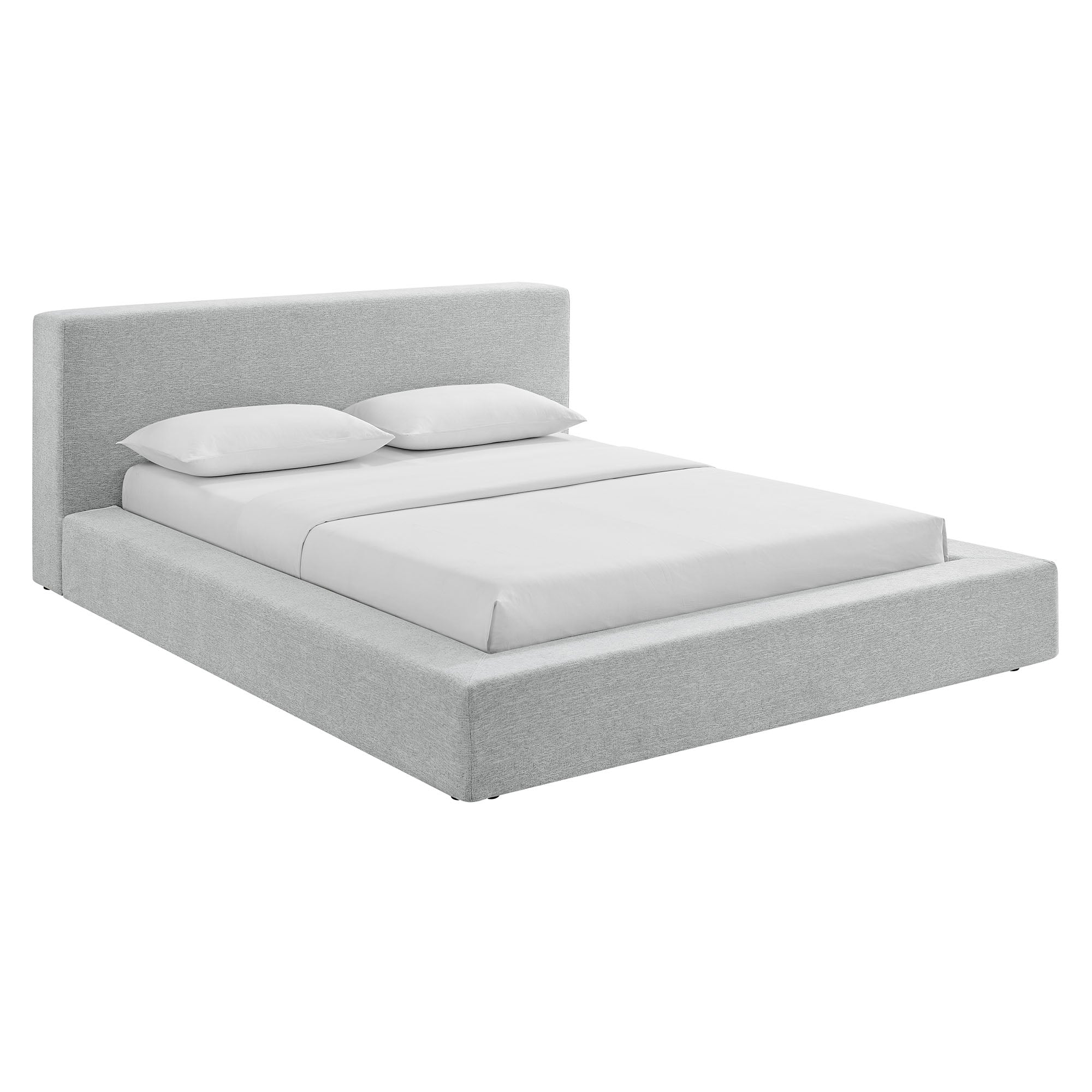 Modway MOD-7305 Luma Chenille Upholstered Queen Platform Bed Frame