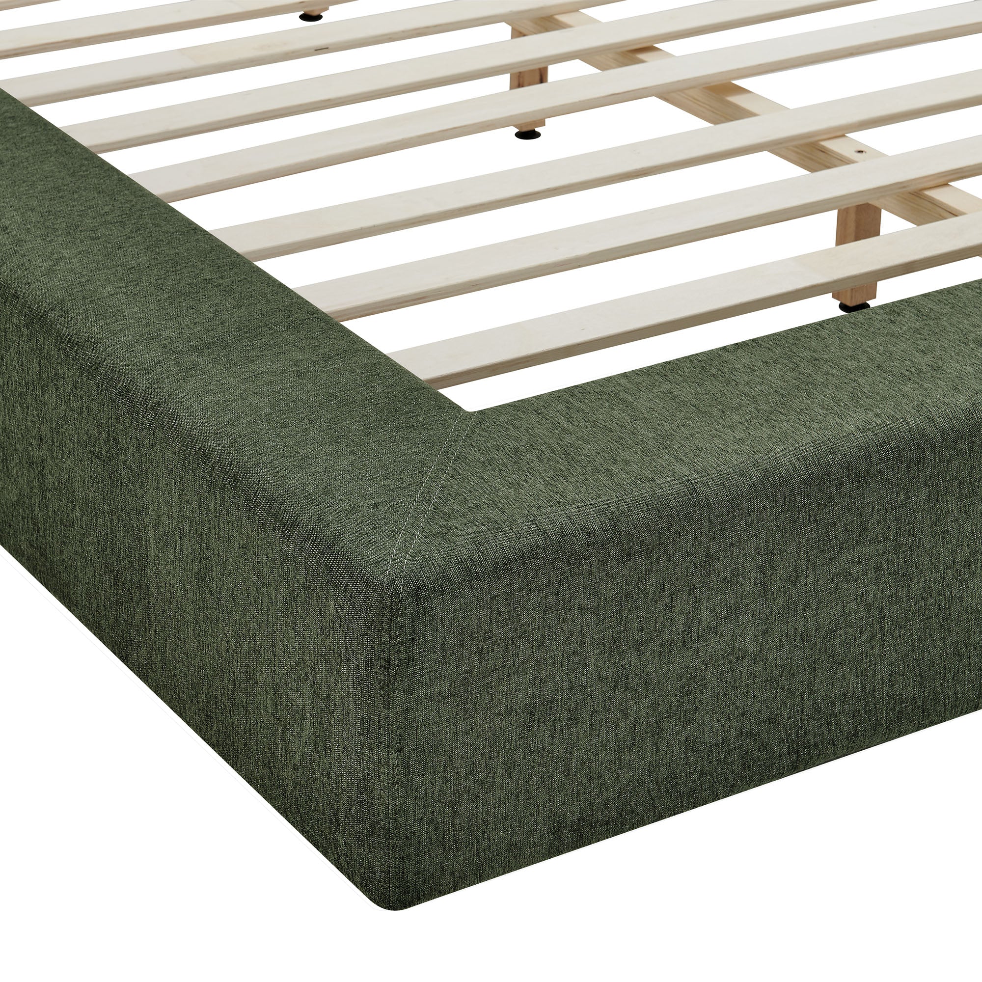 Modway MOD-7307 Luma Chenille Upholstered Queen Platform Bed Frame