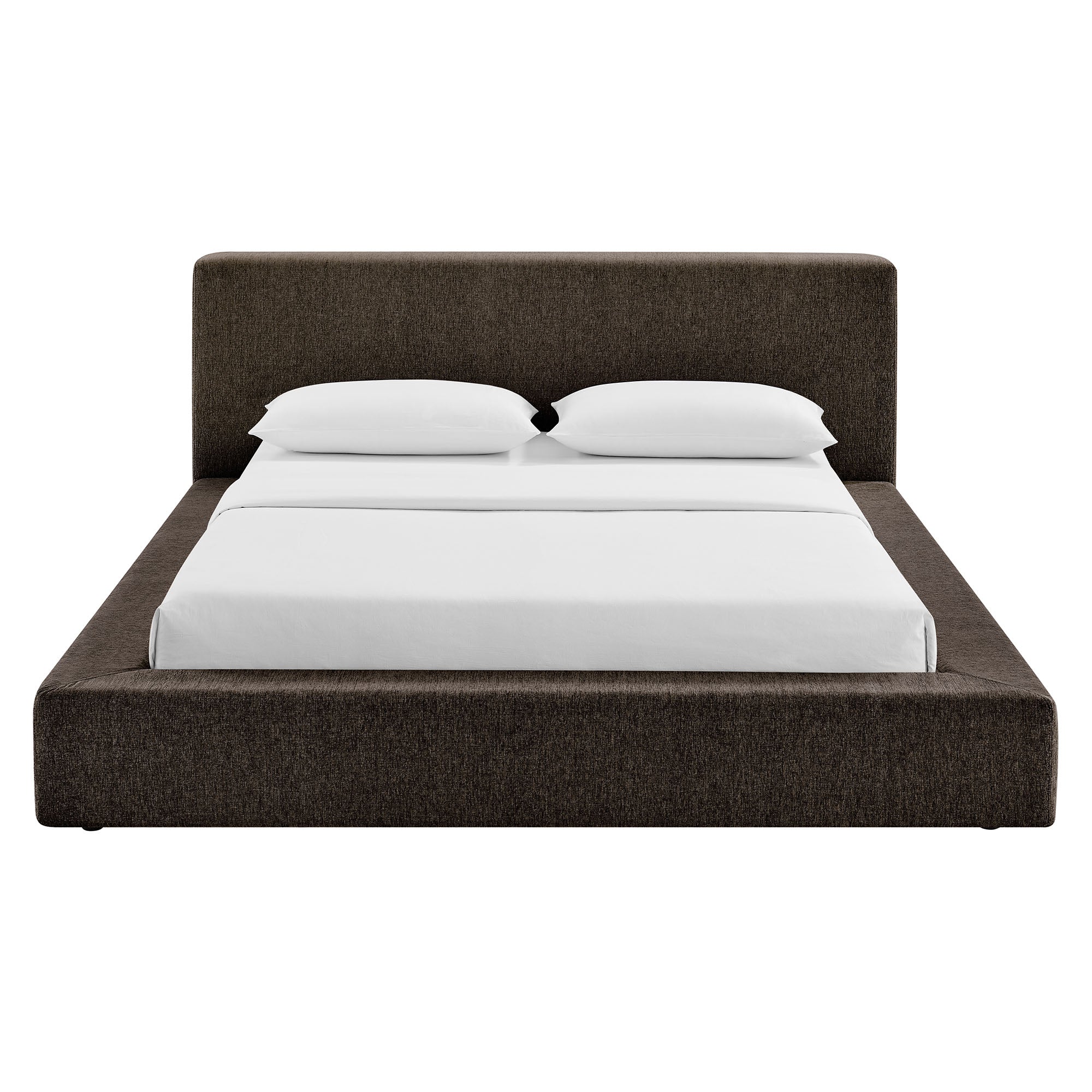 Modway MOD-7307 Luma Chenille Upholstered Queen Platform Bed Frame
