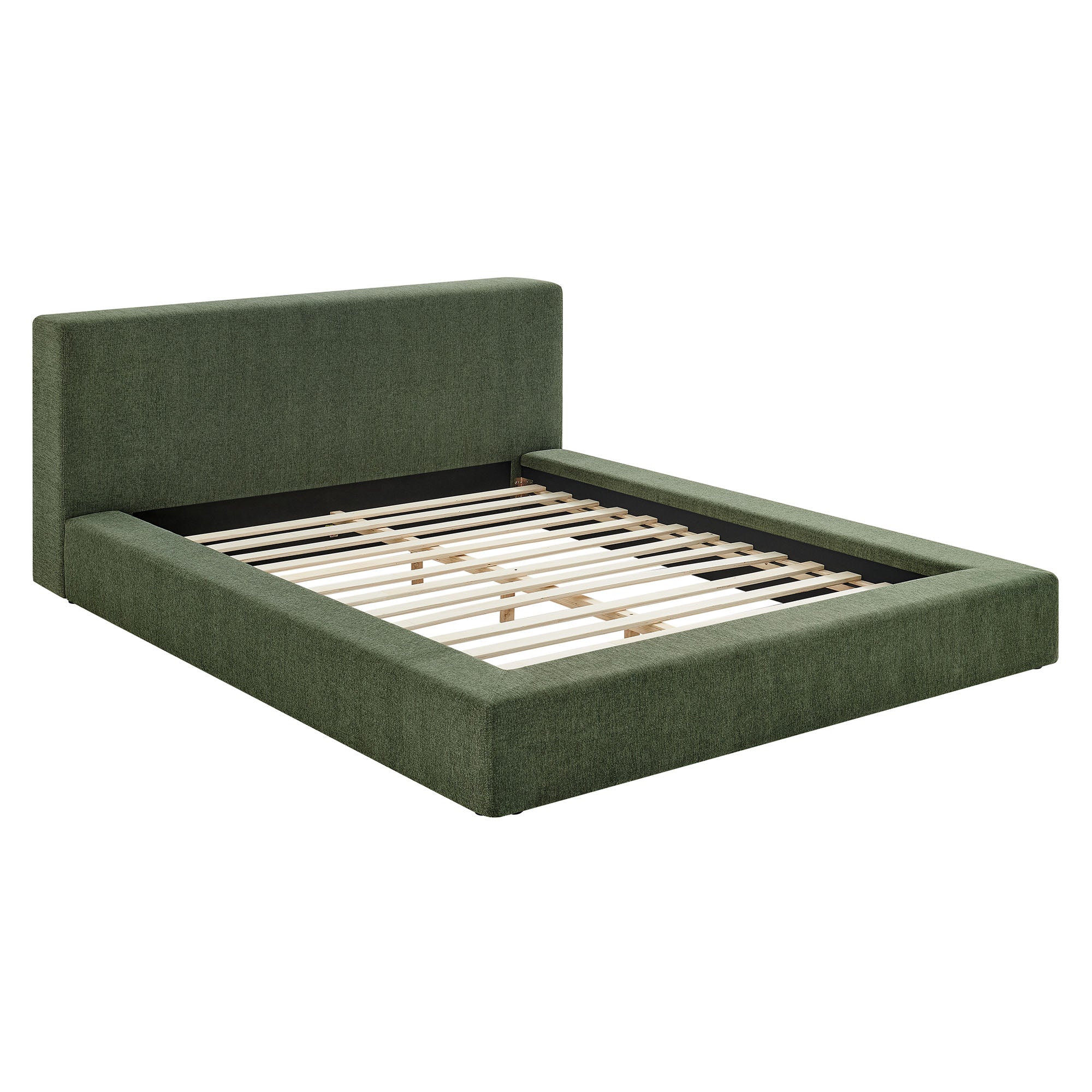 Modway MOD-7308 Luma Chenille Upholstered King Platform Bed Frame