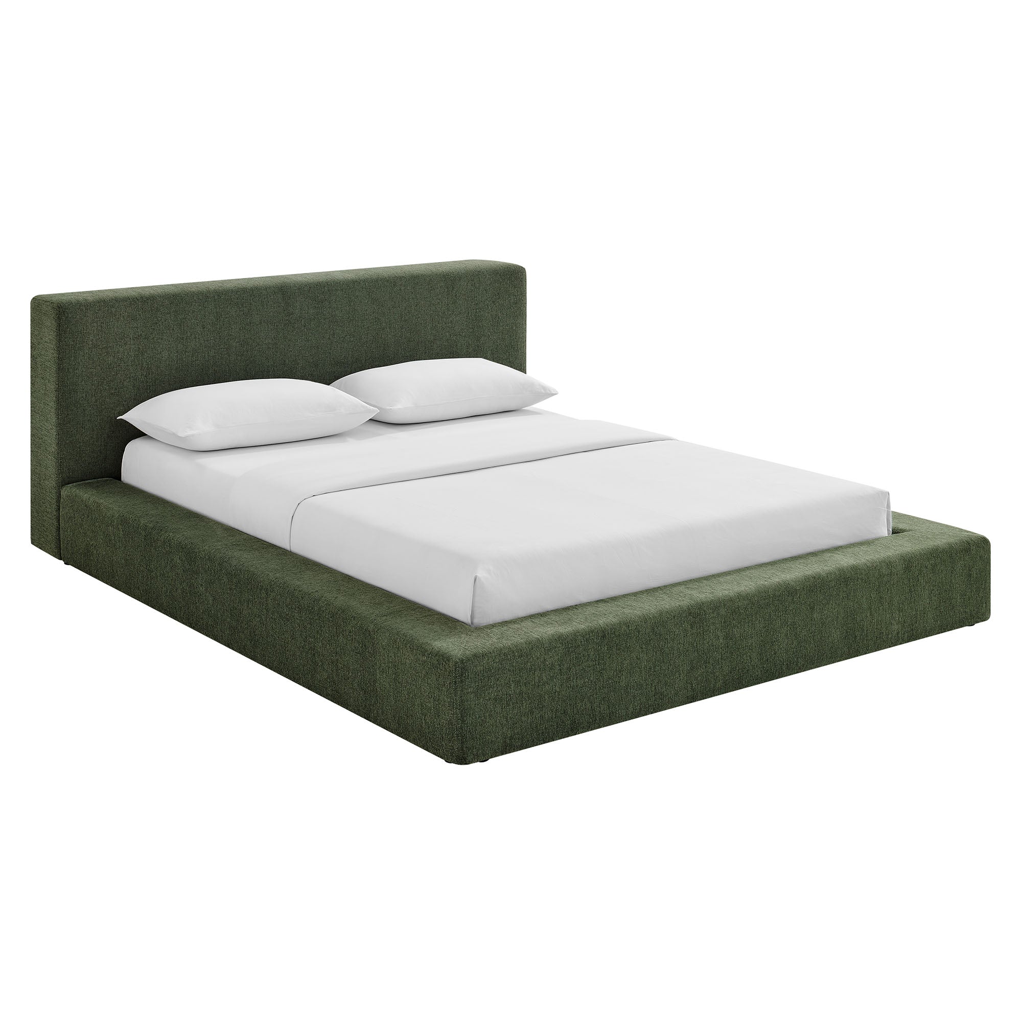 Modway MOD-7308 Luma Chenille Upholstered King Platform Bed Frame