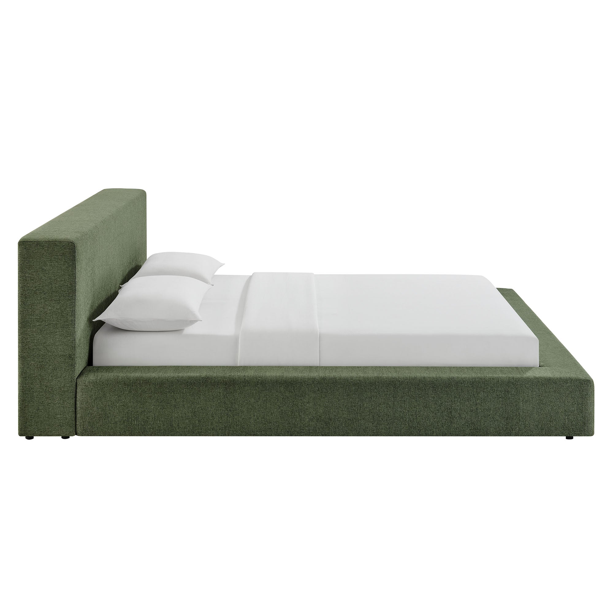 Modway MOD-7308 Luma Chenille Upholstered King Platform Bed Frame