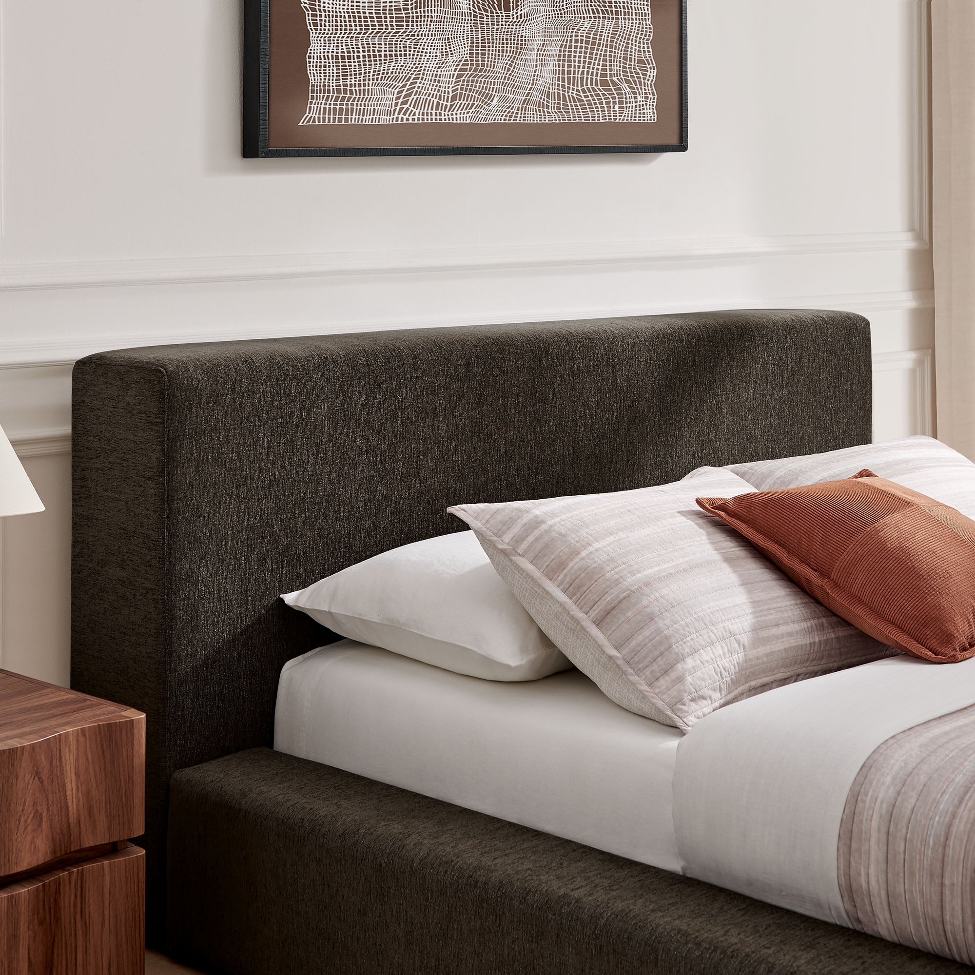 Modway Luma Chenille Upholstered King Platform Bed Frame