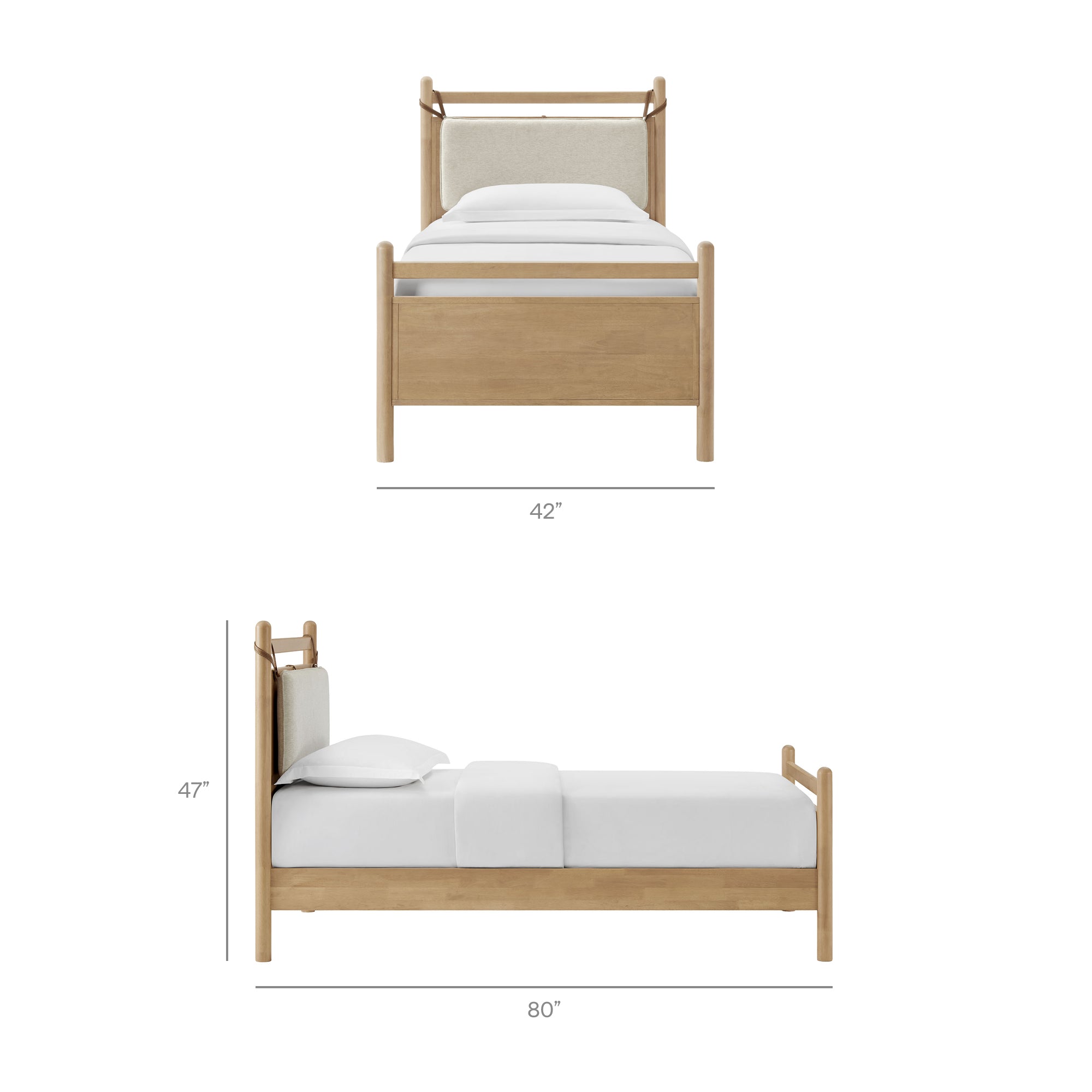 Modway MOD-7309 Leni Twin Size Wood Platform Bed Frame