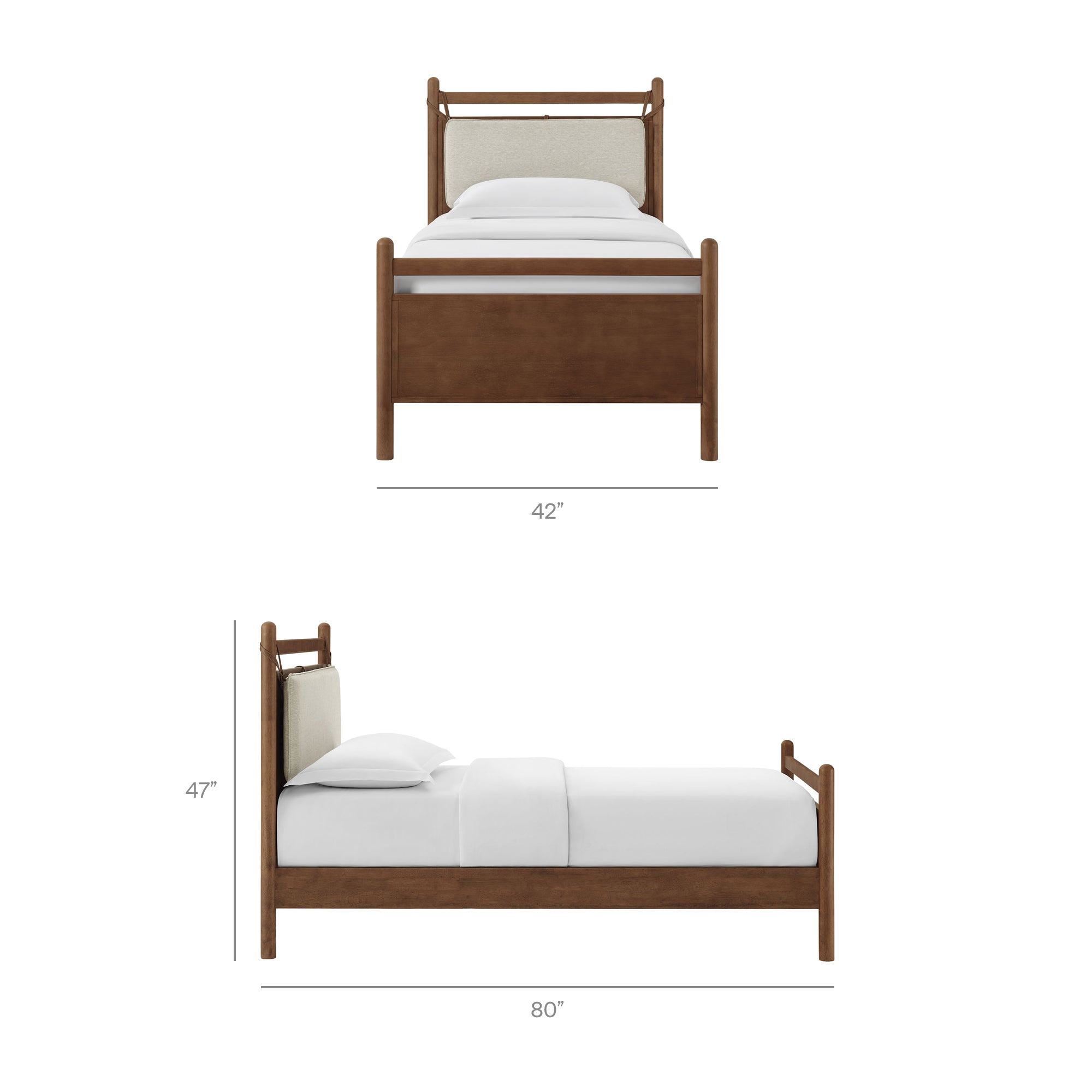 Modway MOD-7309 Leni Twin Size Wood Platform Bed Frame