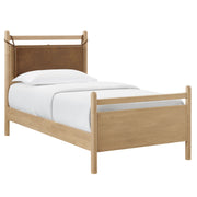 Modway MOD-7310 Leni Twin Size Vegan Leather and Wood Platform Bed Frame