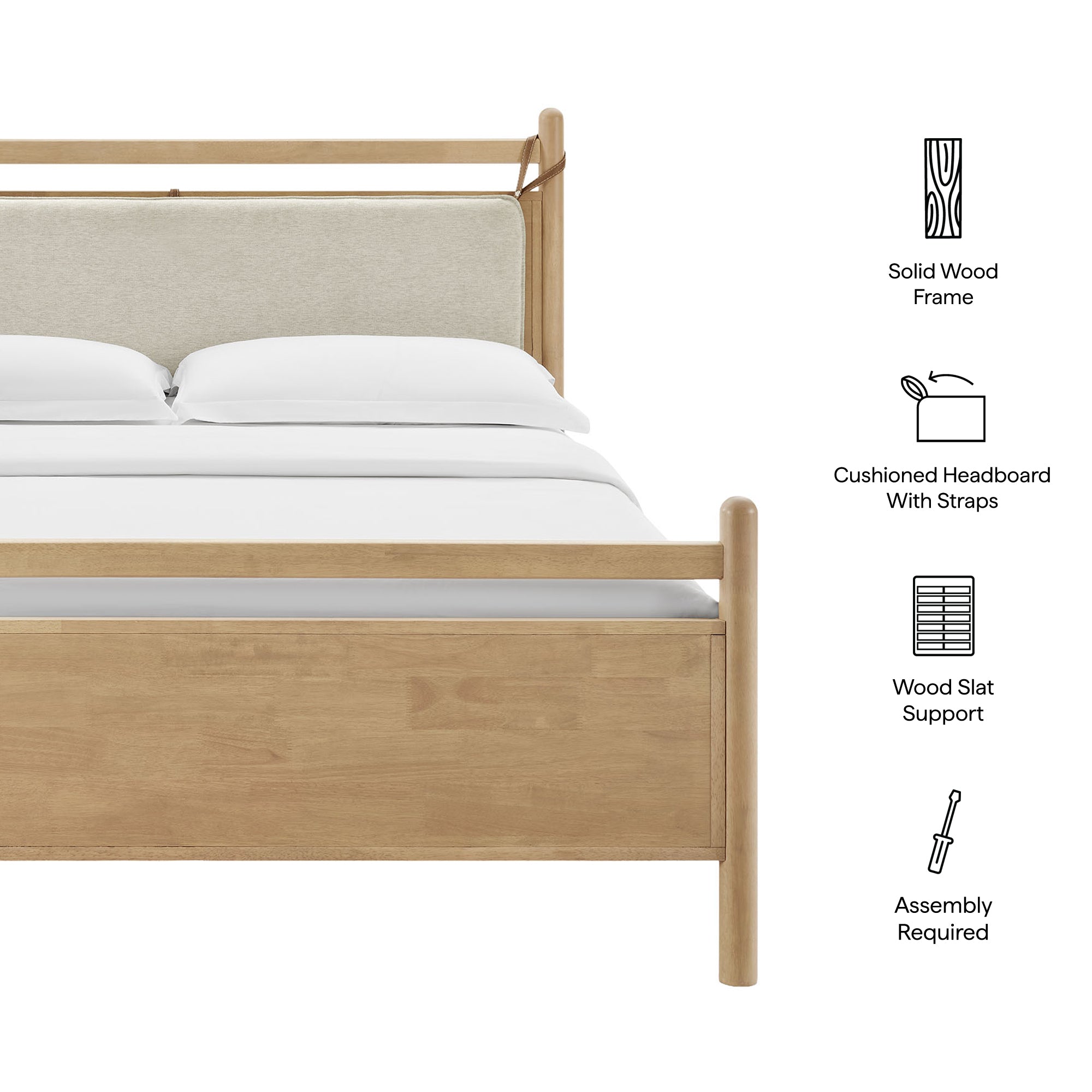 Modway MOD-7315 Leni King Size Wood Platform Bed Frame