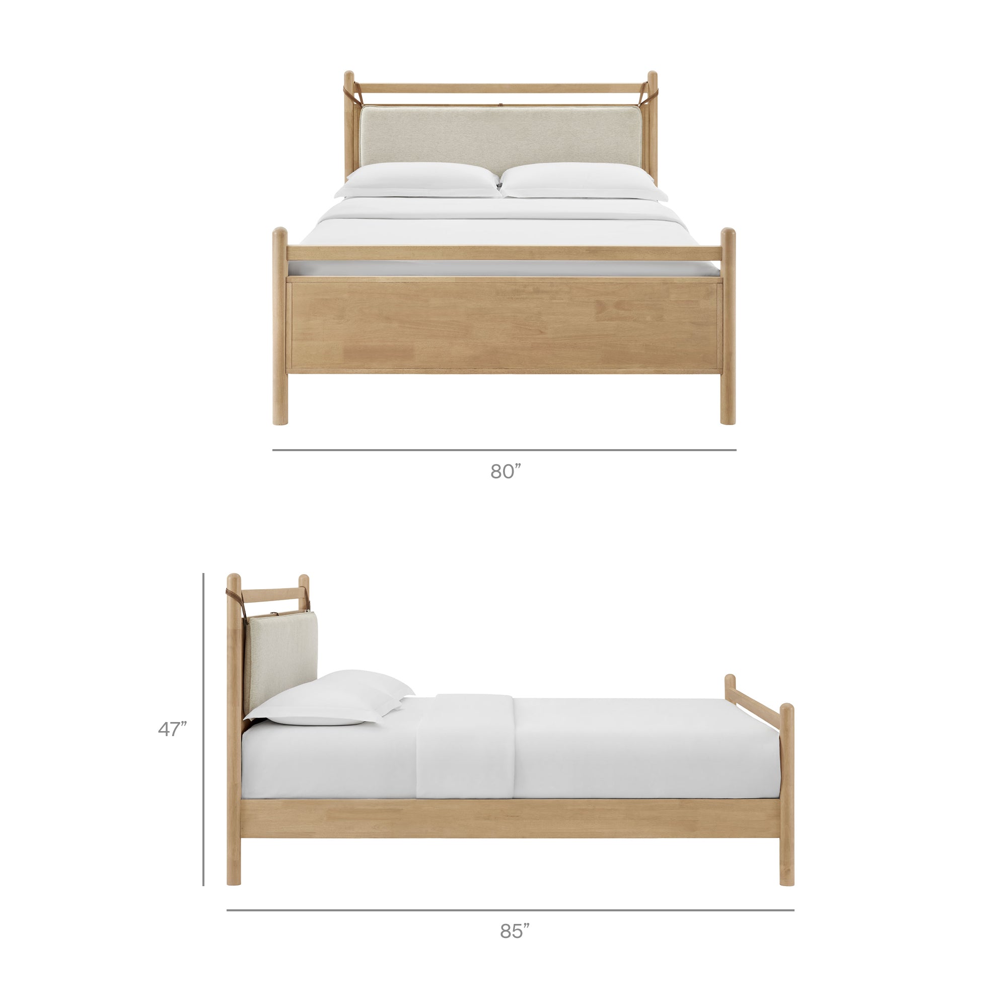 Modway MOD-7315 Leni King Size Wood Platform Bed Frame