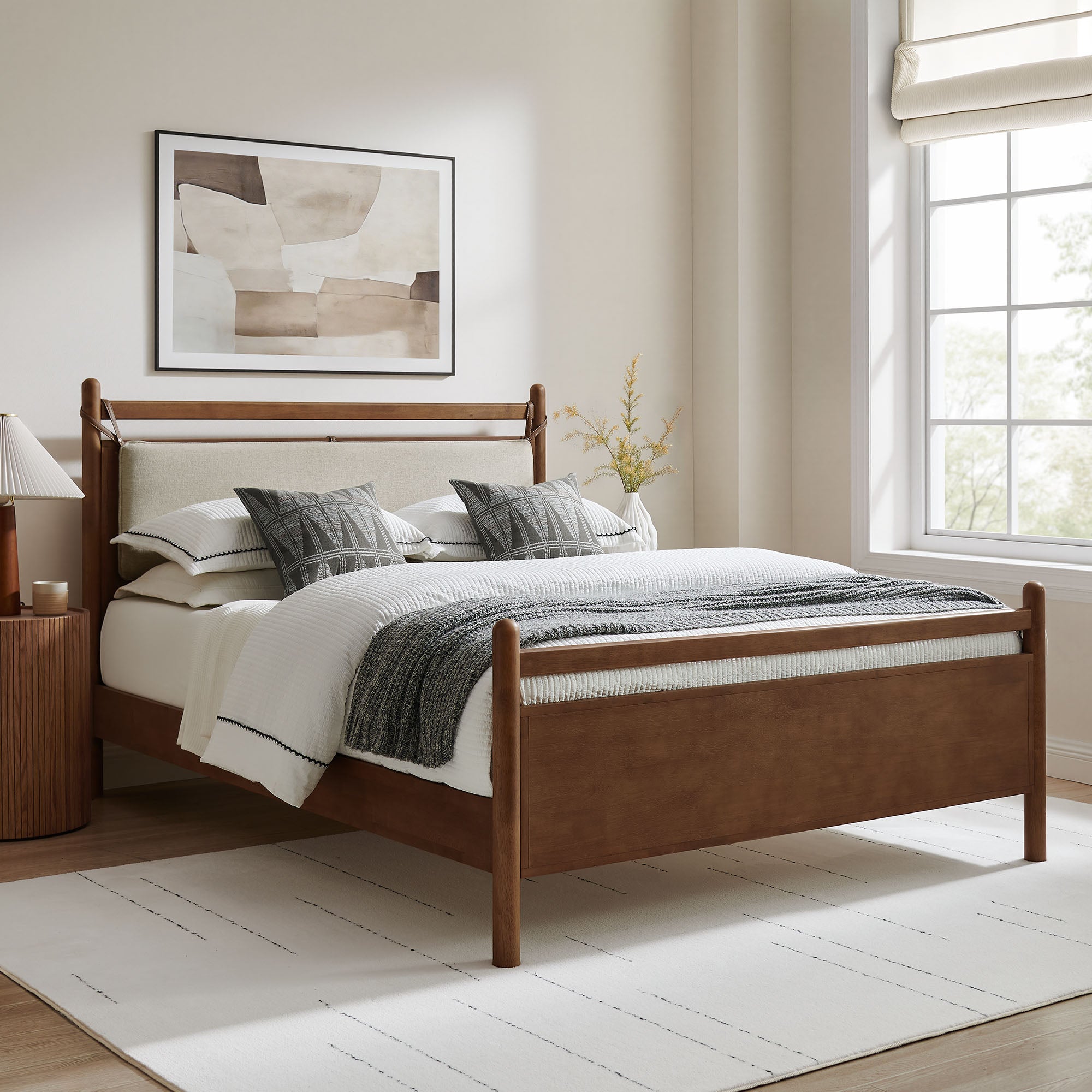 Modway MOD-7315 Leni King Size Wood Platform Bed Frame
