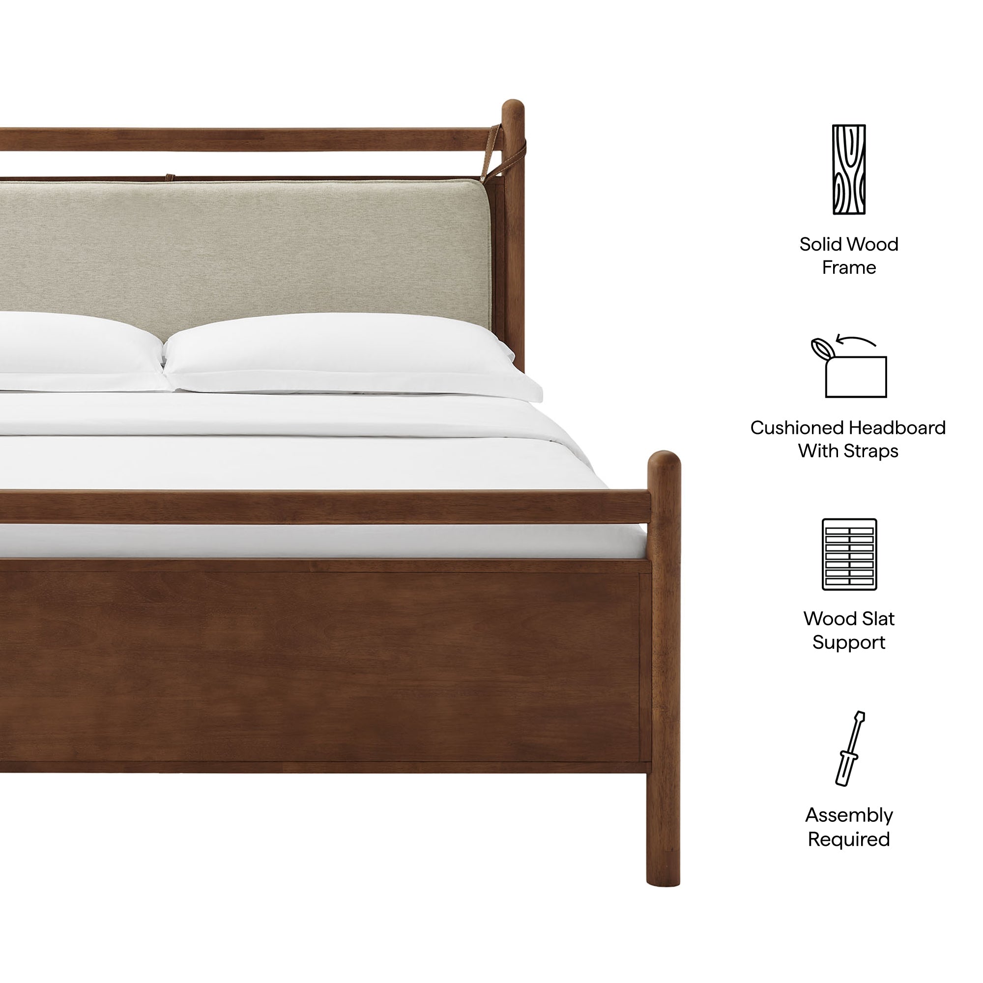 Modway MOD-7315 Leni King Size Wood Platform Bed Frame