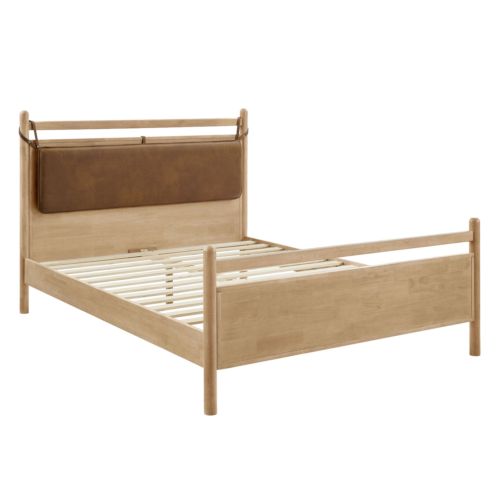 Modway MOD-7316 Leni King Size Vegan Leather and Wood Platform Bed Frame