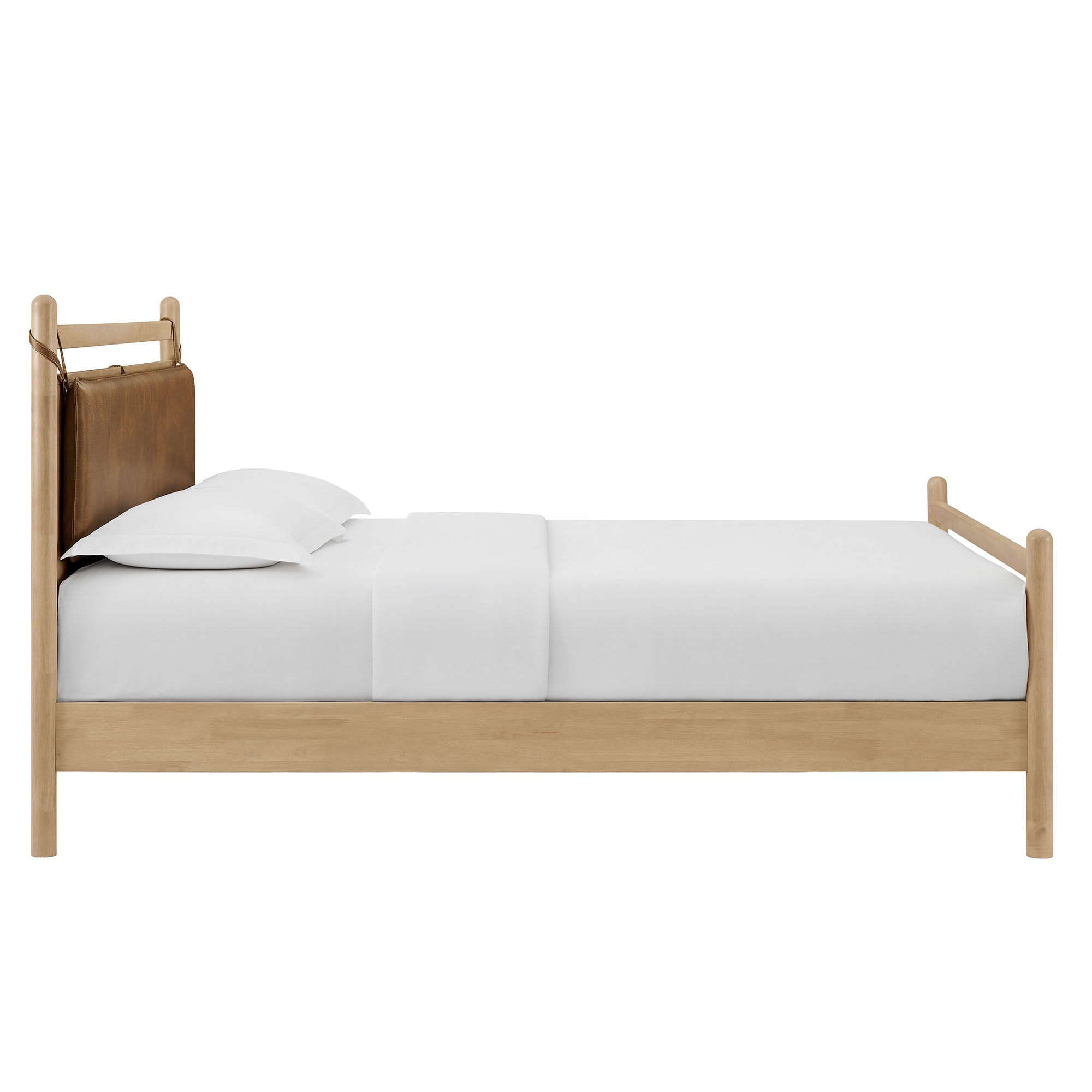 Modway MOD-7316 Leni King Size Vegan Leather and Wood Platform Bed Frame