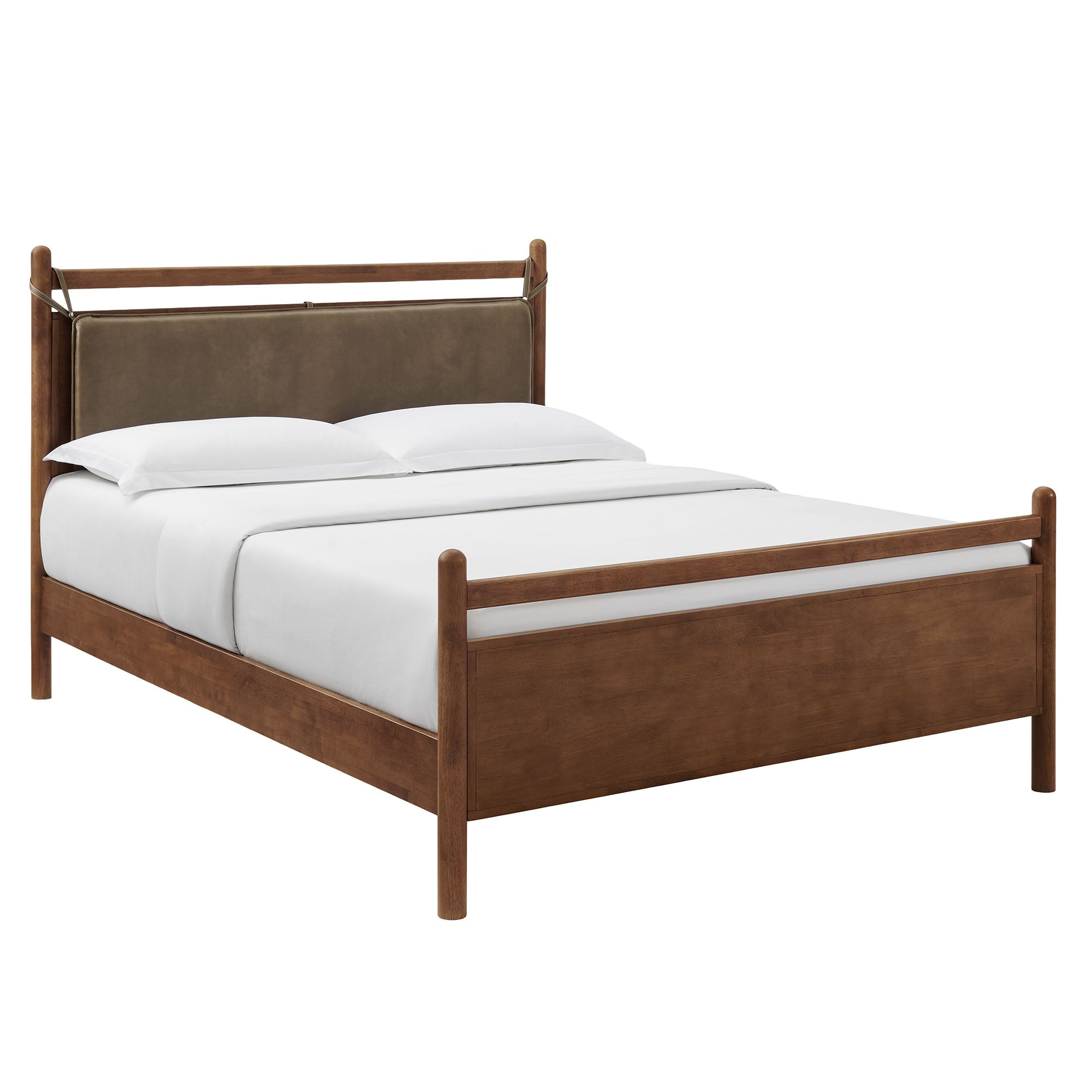Modway MOD-7316 Leni King Size Vegan Leather and Wood Platform Bed Frame
