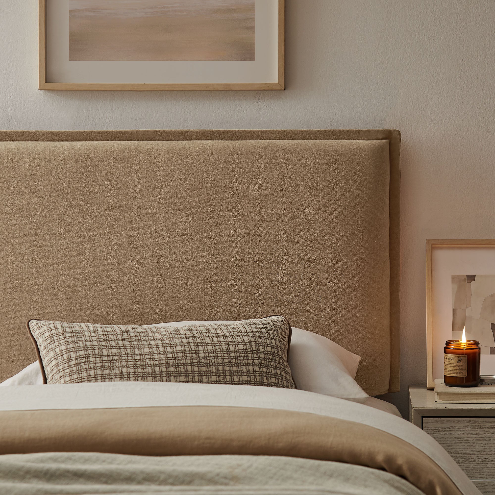 Modway MOD-7317 Camille Upholstered Linen Blend Twin Size Headboard