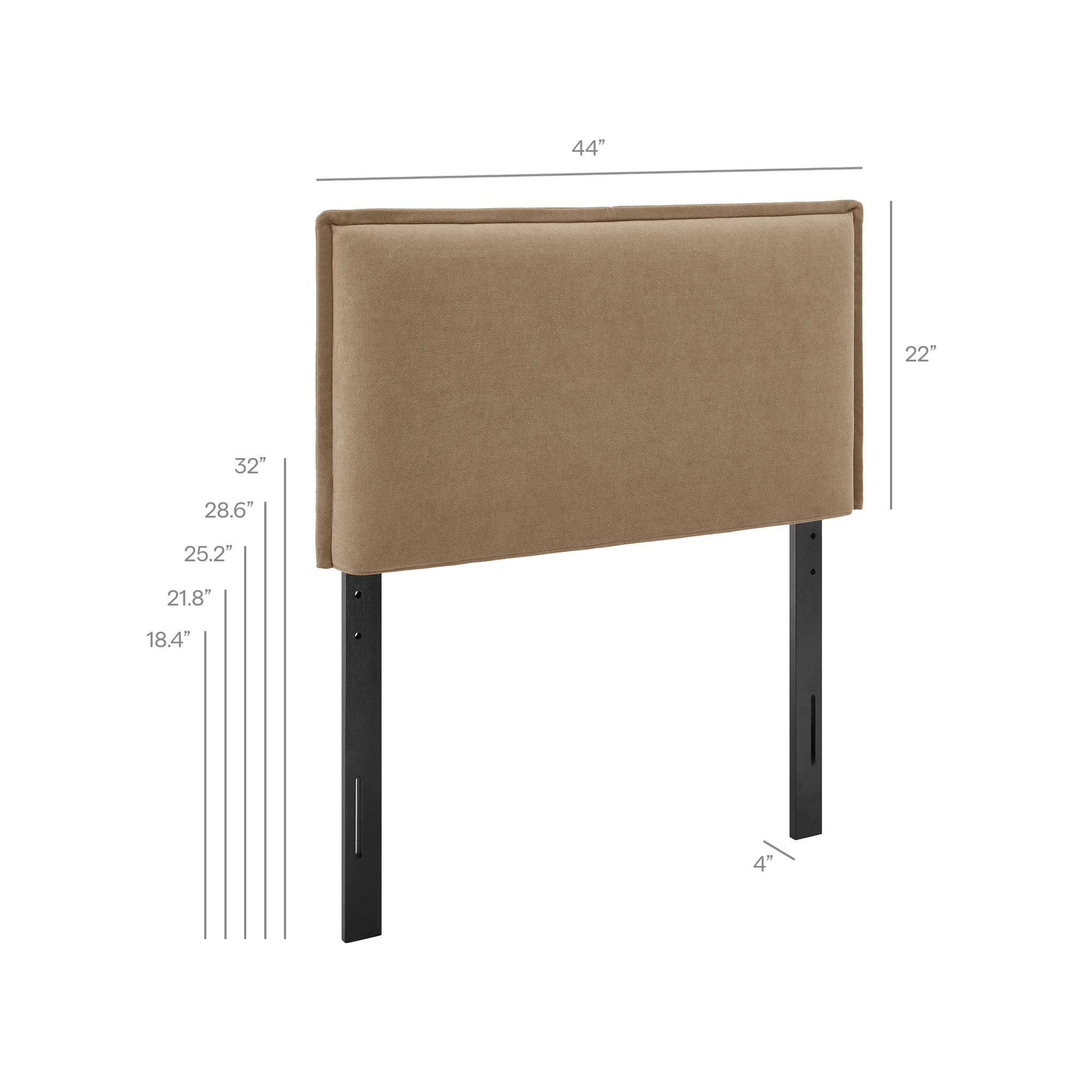 Modway MOD-7317 Camille Upholstered Linen Blend Twin Size Headboard