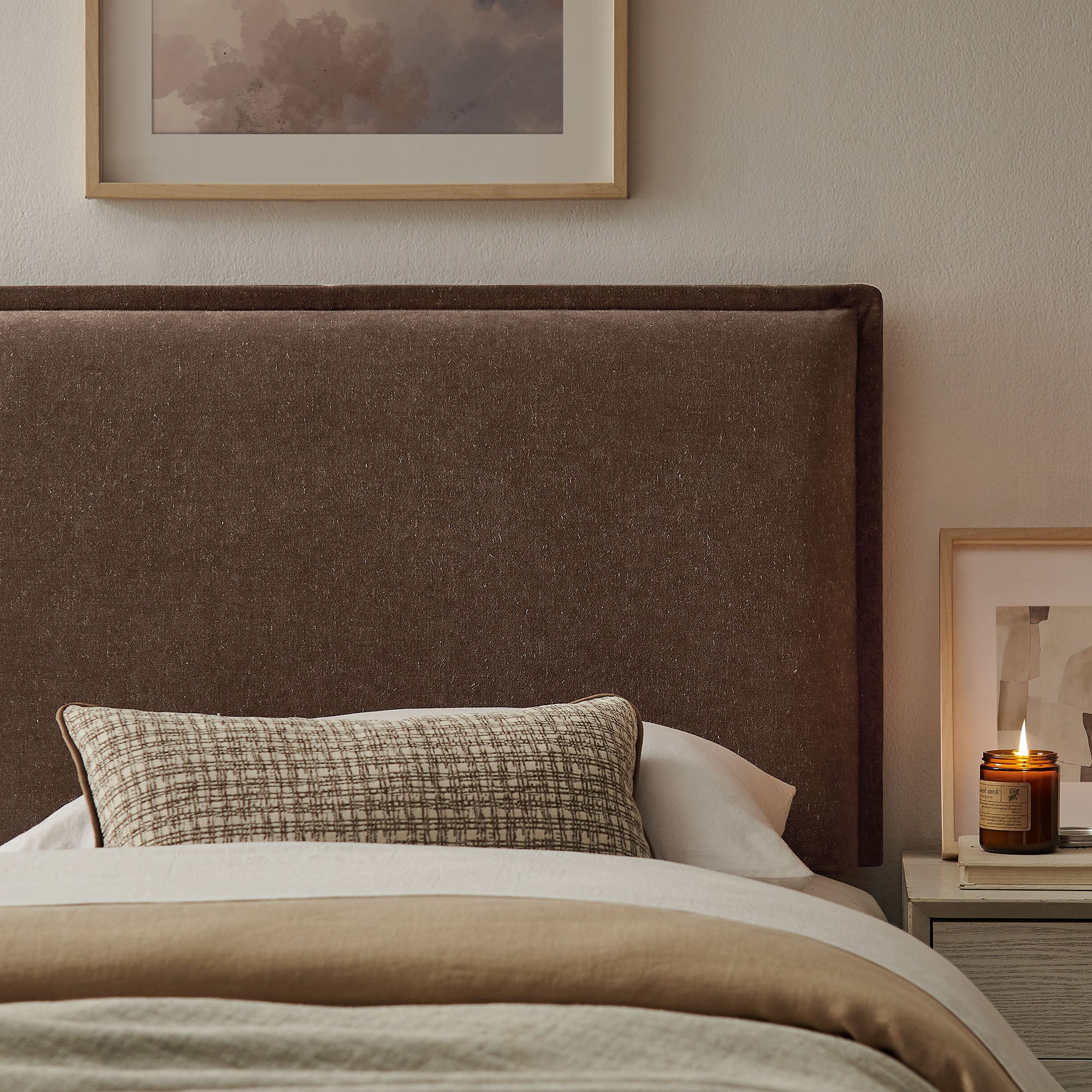 Modway MOD-7317 Camille Upholstered Linen Blend Twin Size Headboard