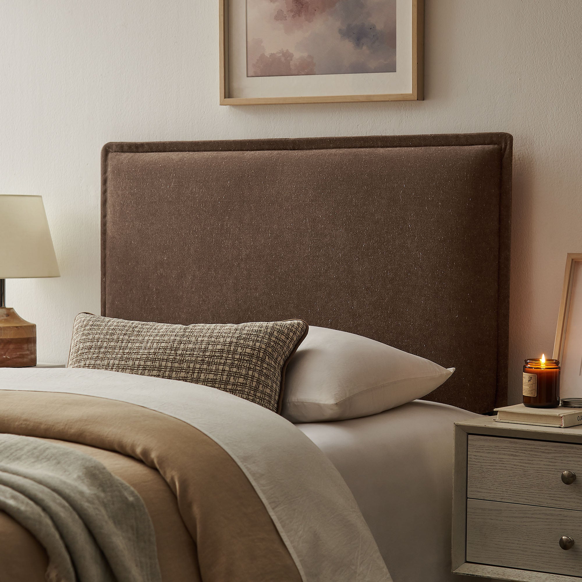 Modway MOD-7317 Camille Upholstered Linen Blend Twin Size Headboard