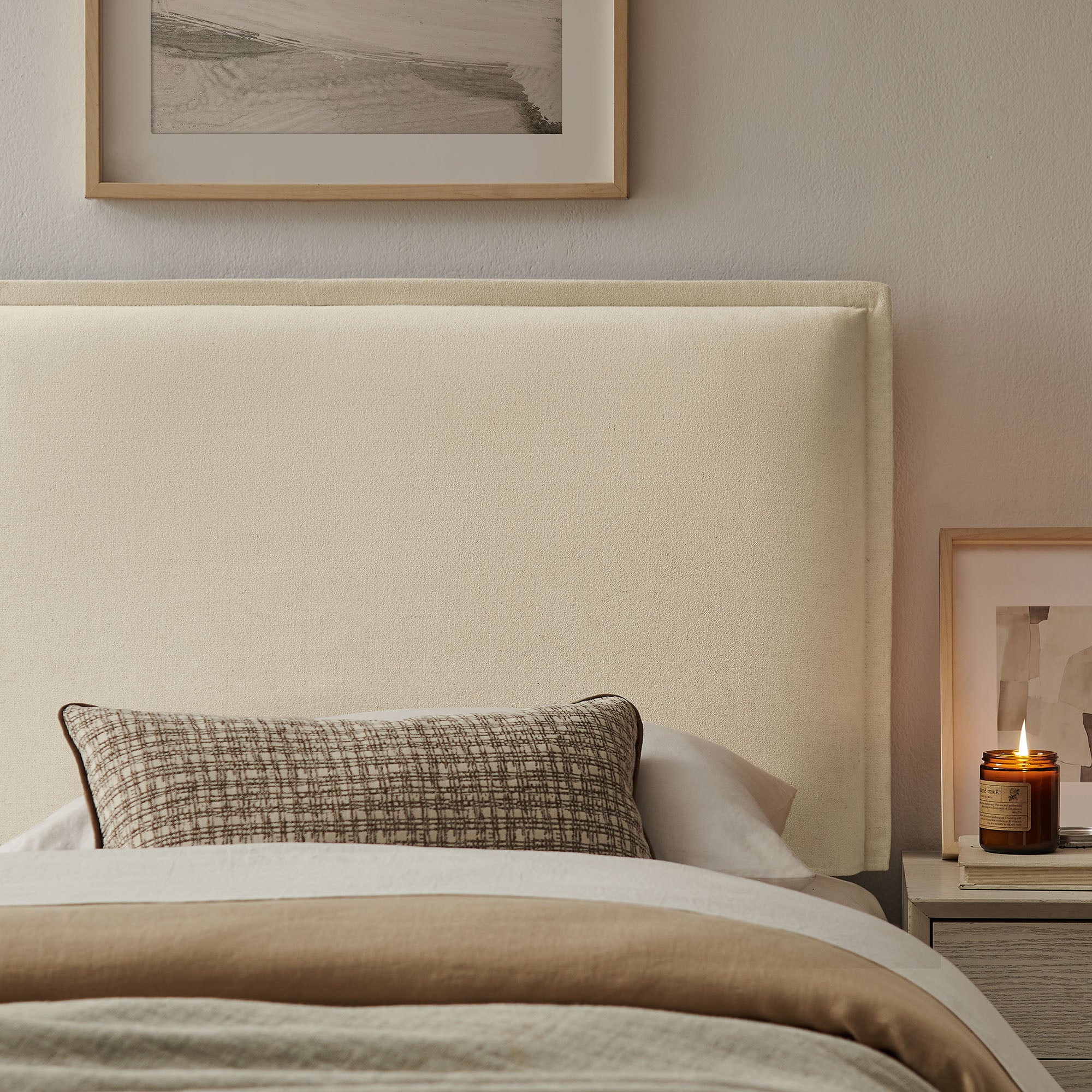 Modway MOD-7317 Camille Upholstered Linen Blend Twin Size Headboard
