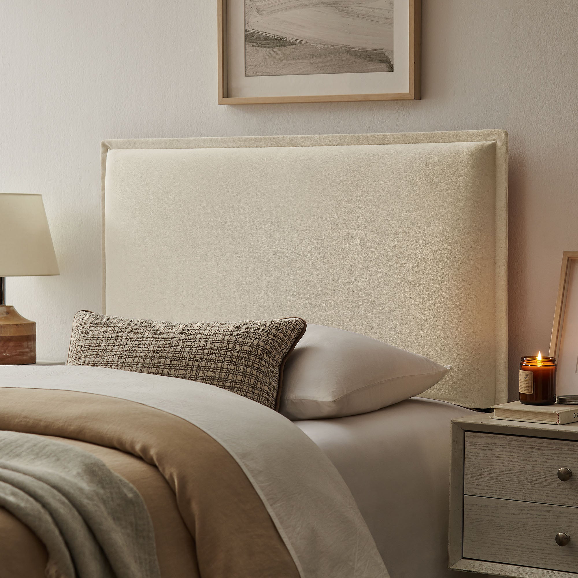 Modway MOD-7317 Camille Upholstered Linen Blend Twin Size Headboard