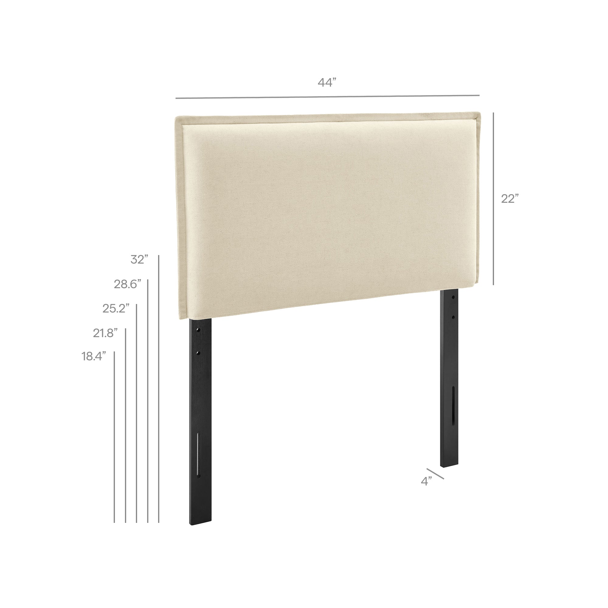 Modway MOD-7317 Camille Upholstered Linen Blend Twin Size Headboard