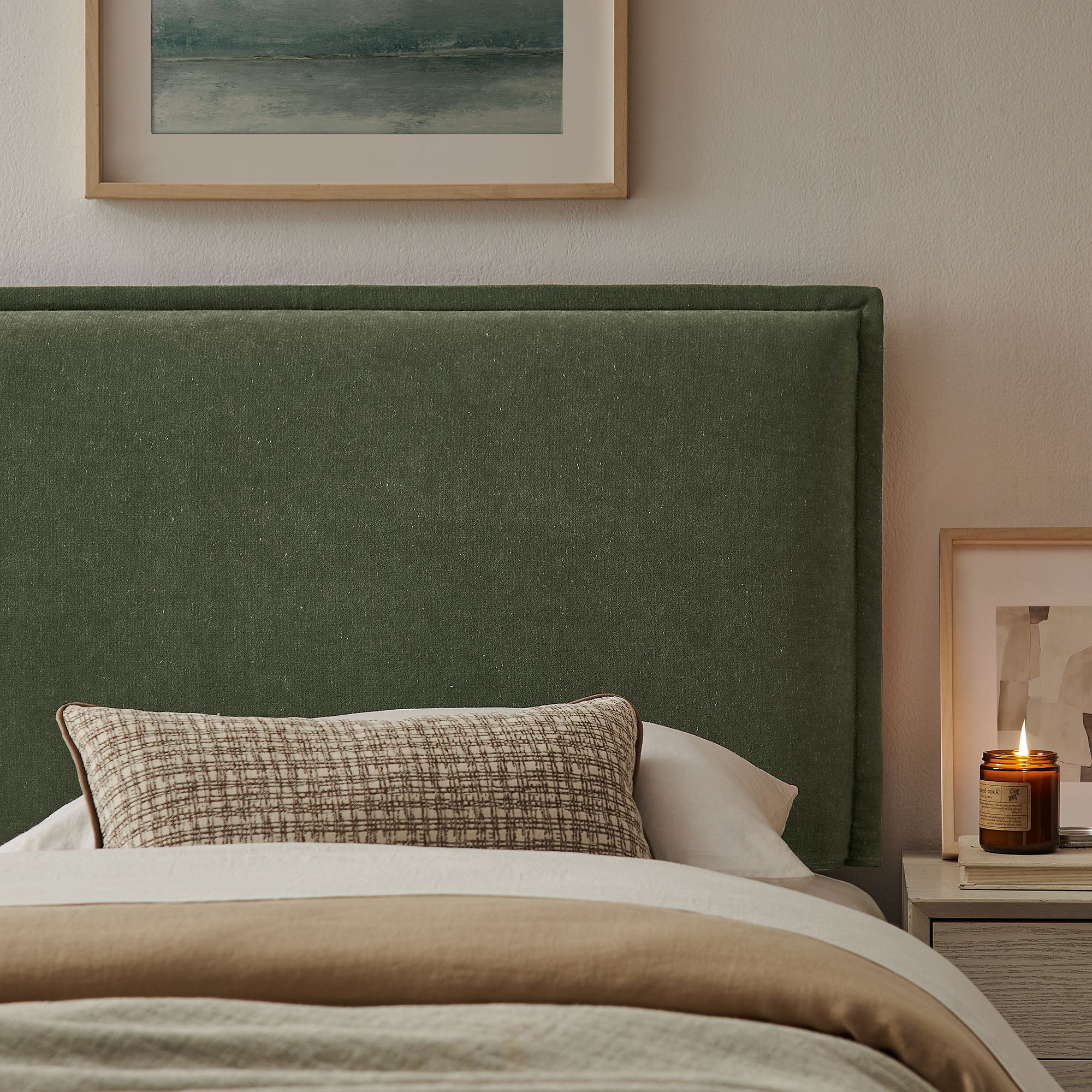 Modway MOD-7317 Camille Upholstered Linen Blend Twin Size Headboard