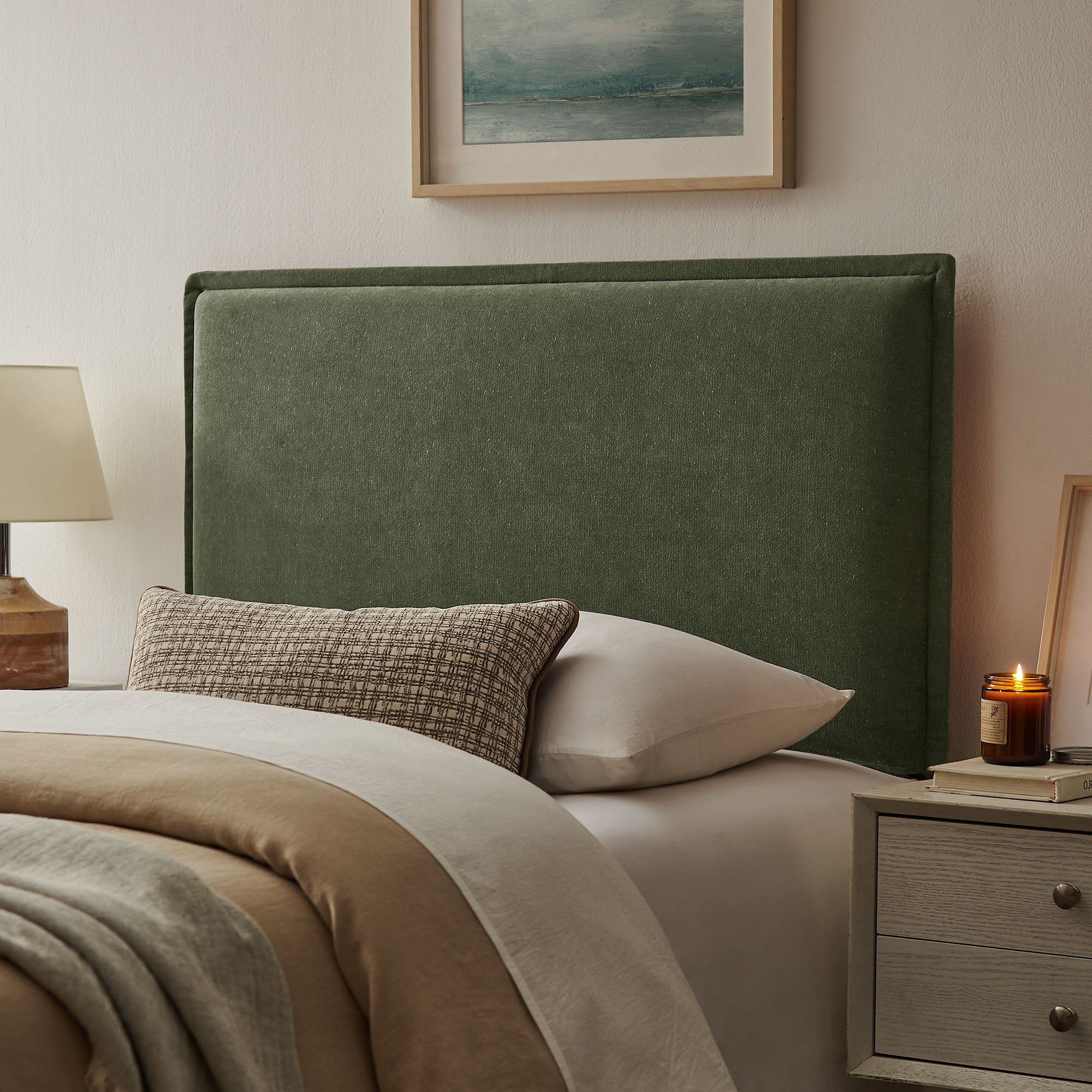 Modway MOD-7317 Camille Upholstered Linen Blend Twin Size Headboard