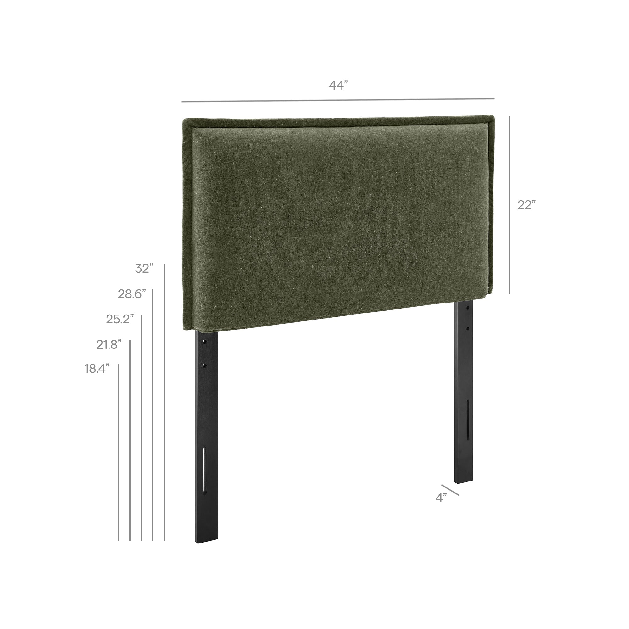 Modway MOD-7317 Camille Upholstered Linen Blend Twin Size Headboard