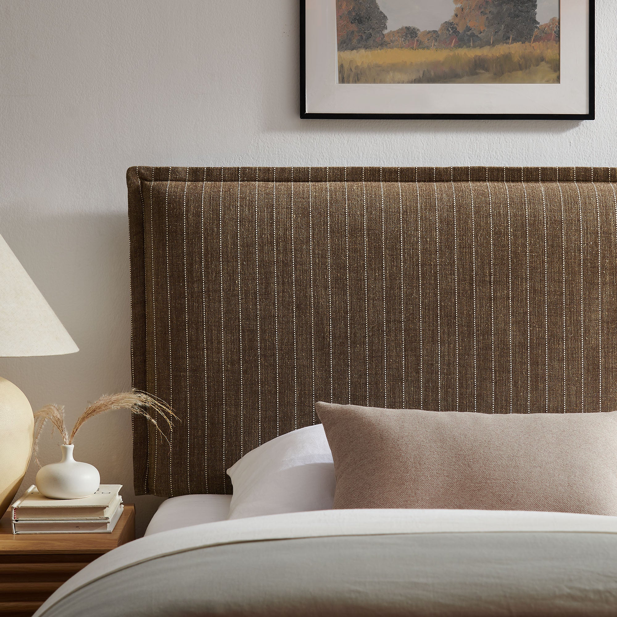 Modway MOD-7318 Camille Striped Linen Blend Twin Size Headboard
