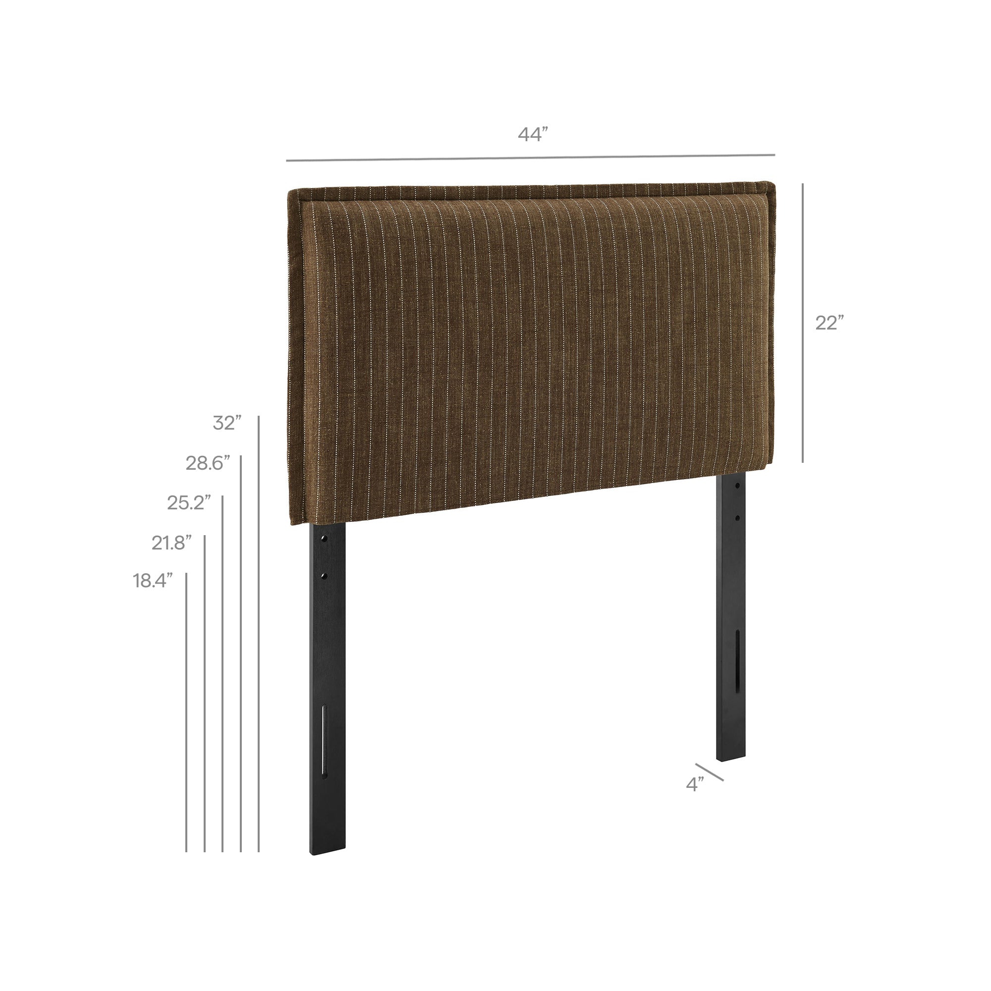 Modway MOD-7318 Camille Striped Linen Blend Twin Size Headboard