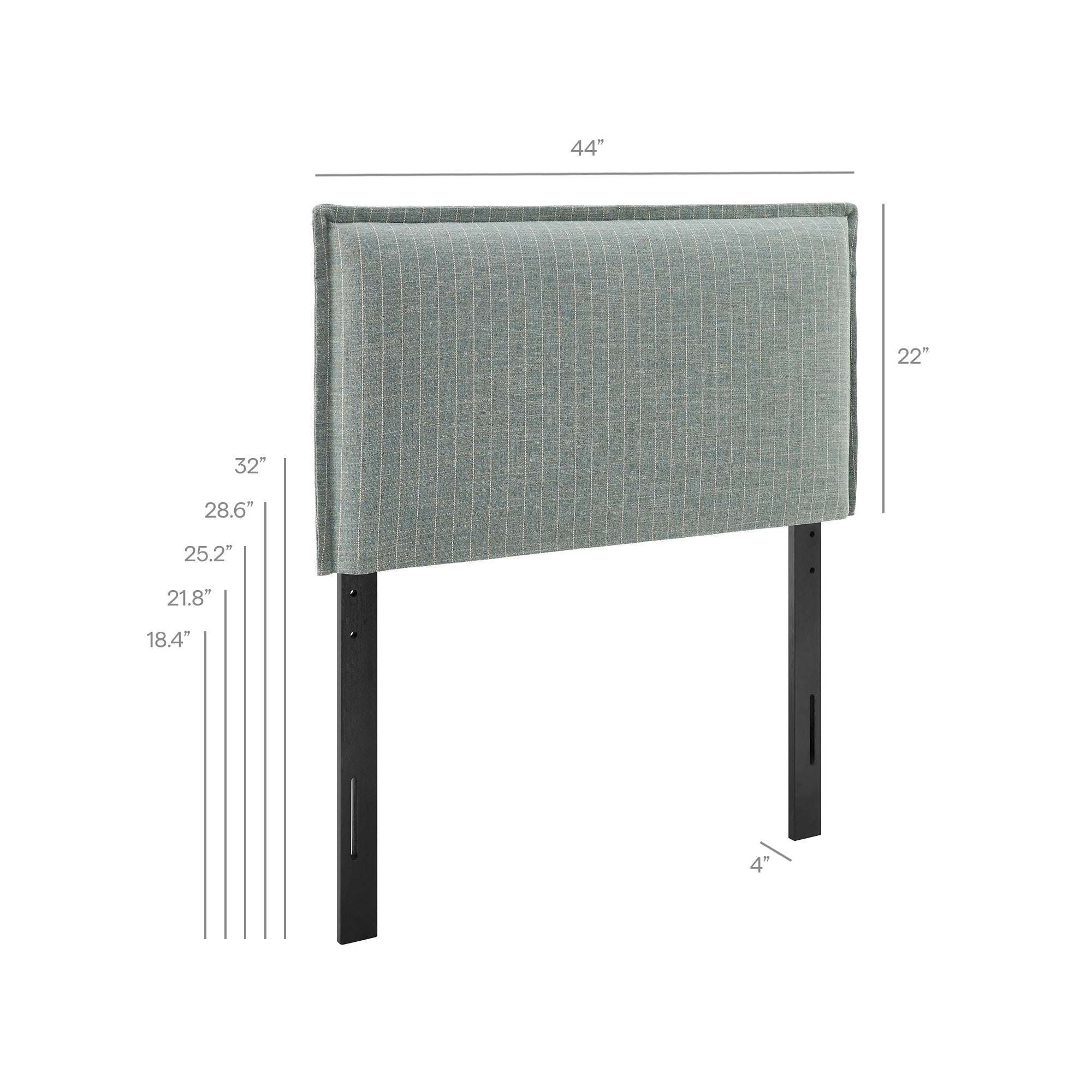 Modway MOD-7318 Camille Striped Linen Blend Twin Size Headboard