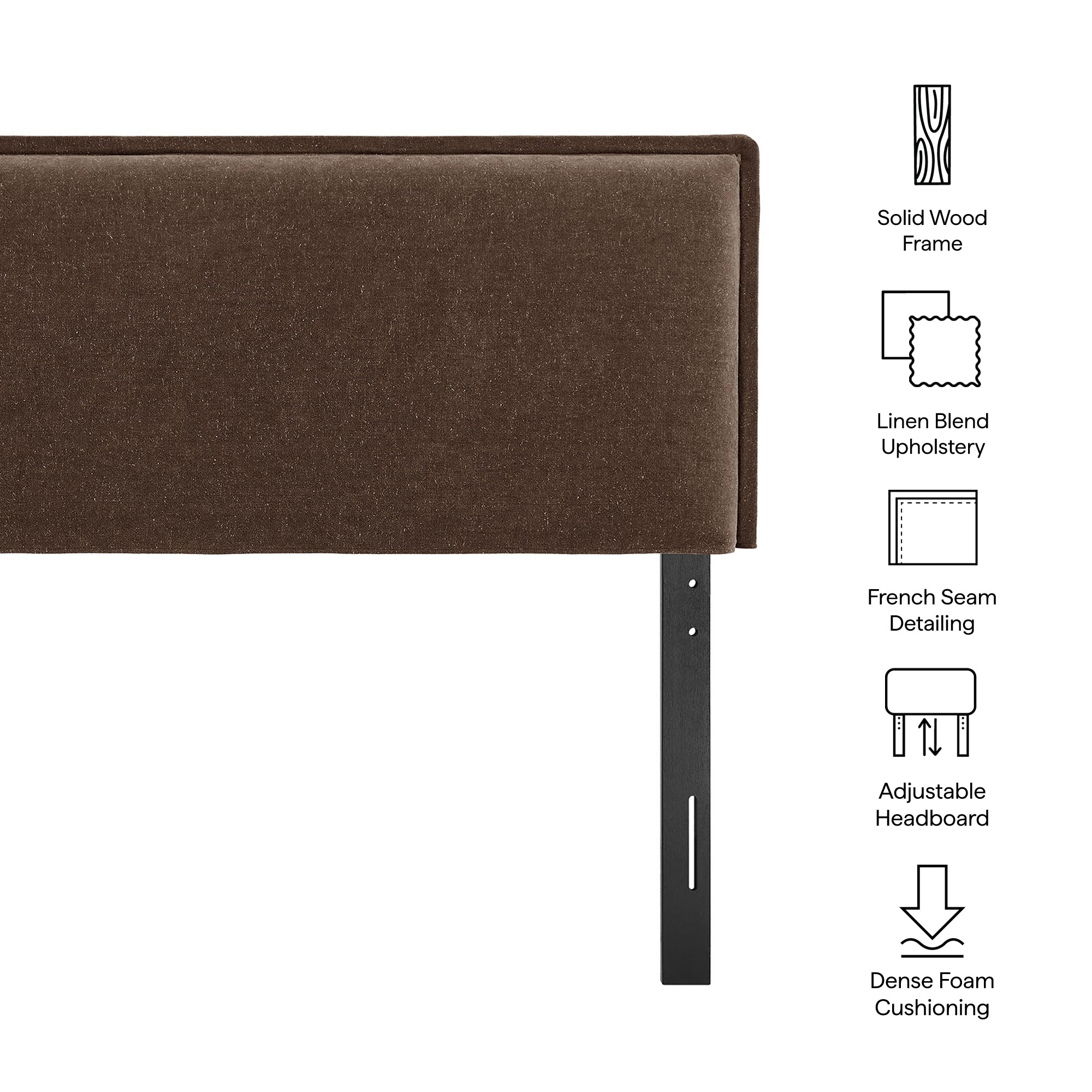 Modway MOD-7323 Camille Upholstered Linen Blend Queen Size Headboard