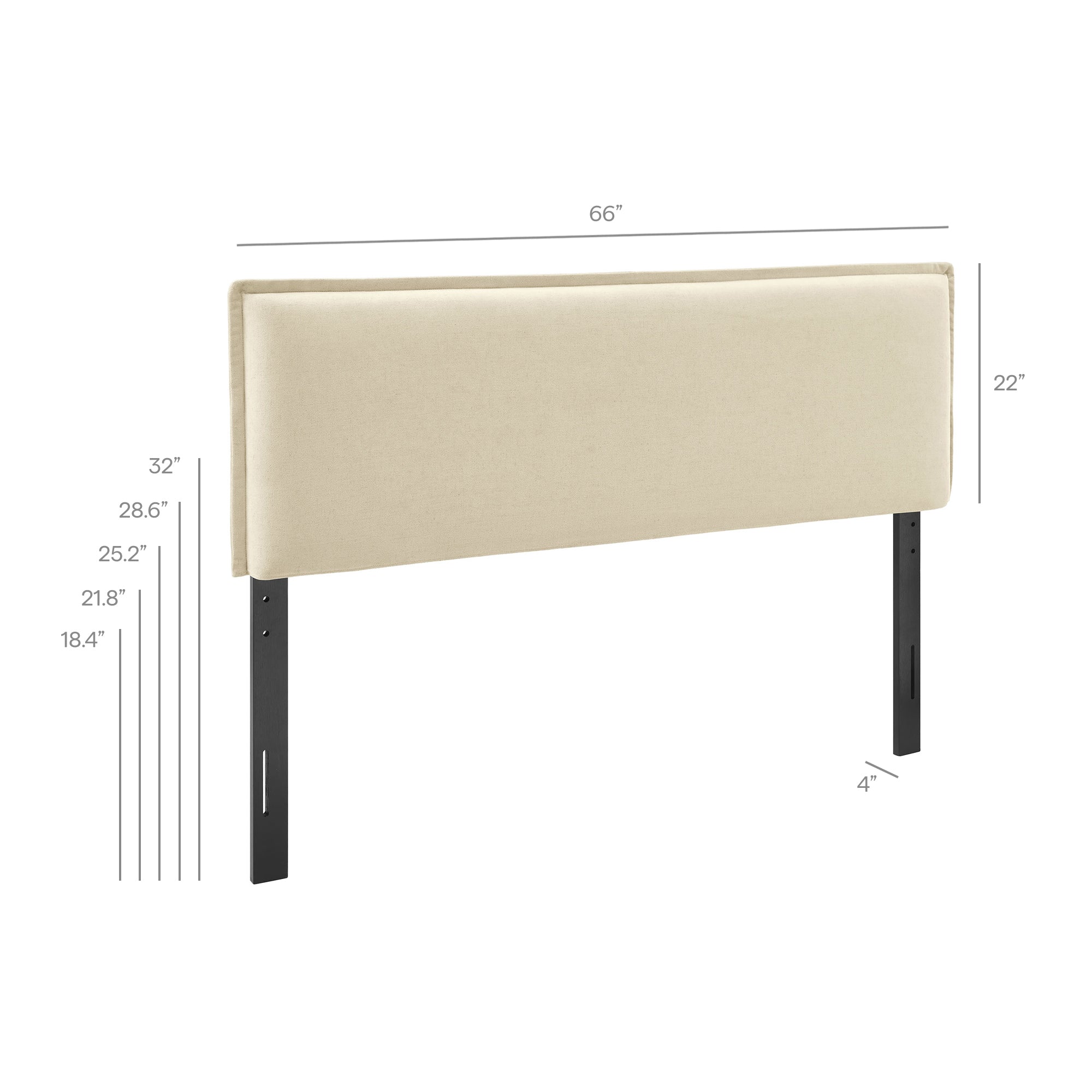 Modway MOD-7323 Camille Upholstered Linen Blend Queen Size Headboard