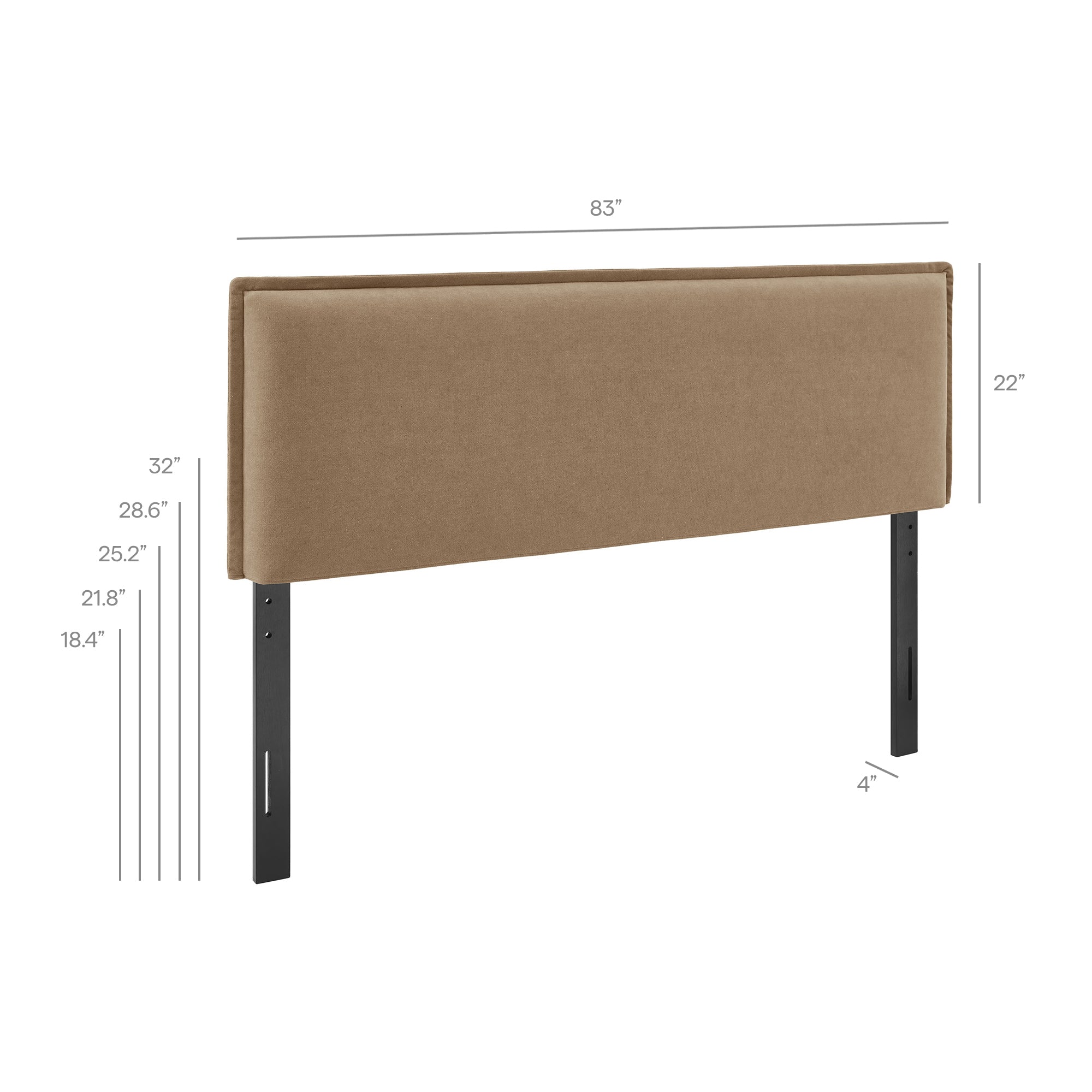 Modway MOD-7326 Camille Upholstered Linen Blend King Size Headboard