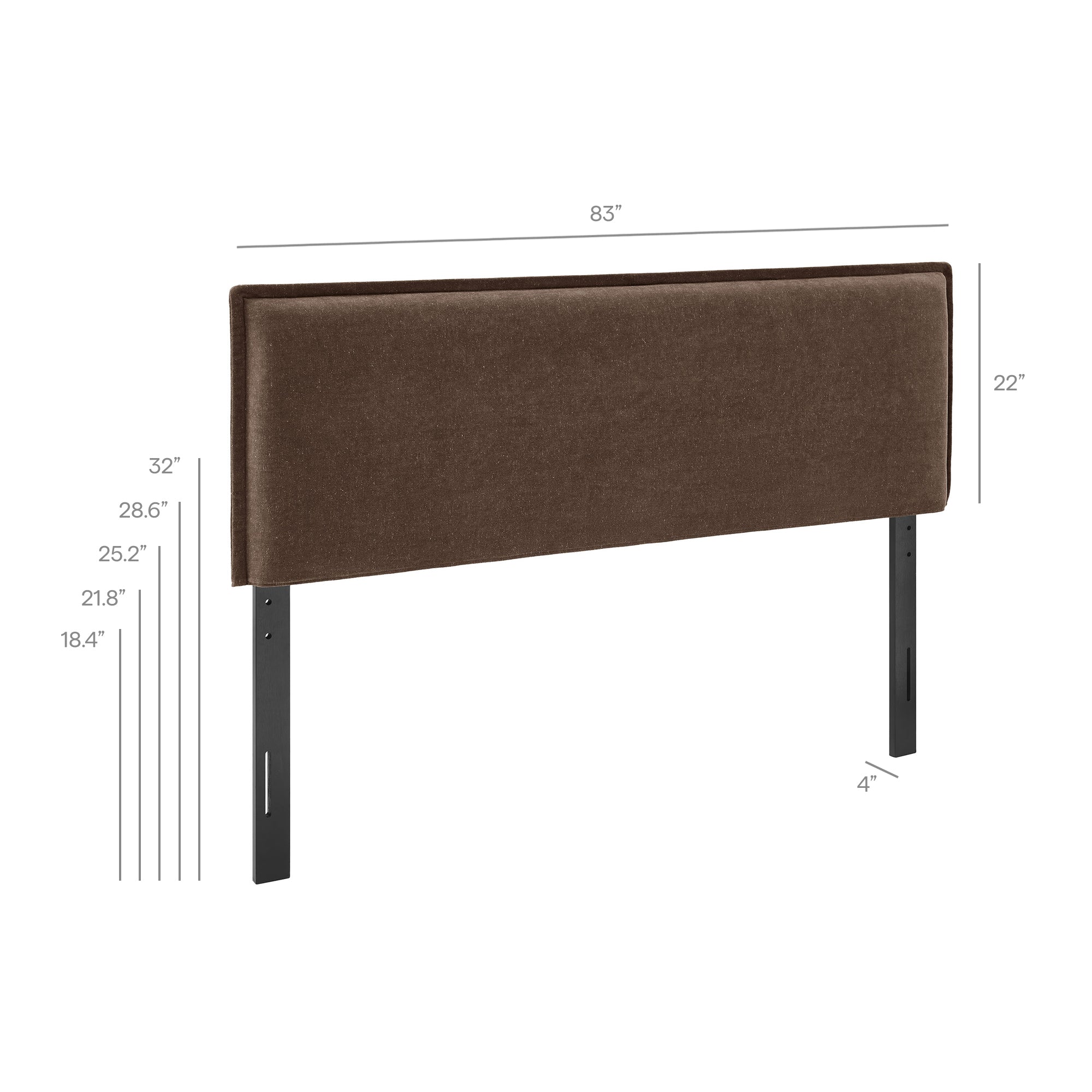 Modway MOD-7326 Camille Upholstered Linen Blend King Size Headboard