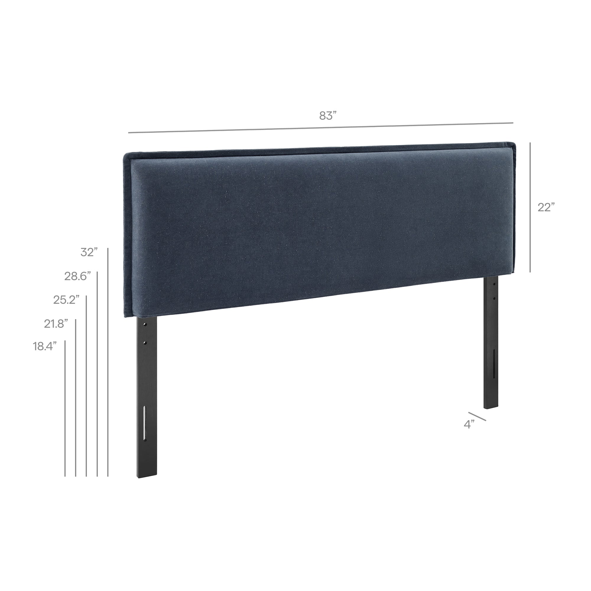 Modway MOD-7326 Camille Upholstered Linen Blend King Size Headboard