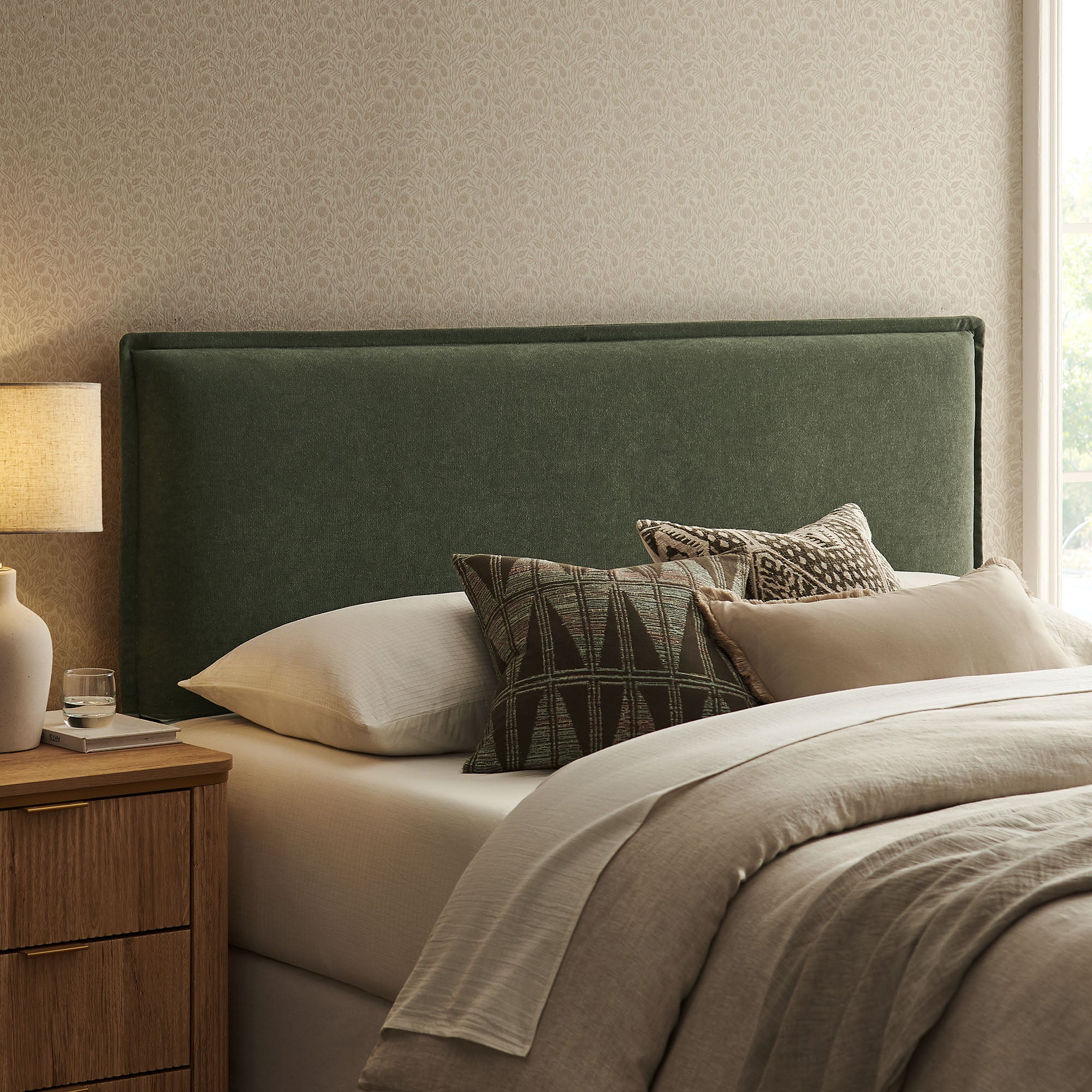 Modway MOD-7326 Camille Upholstered Linen Blend King Size Headboard