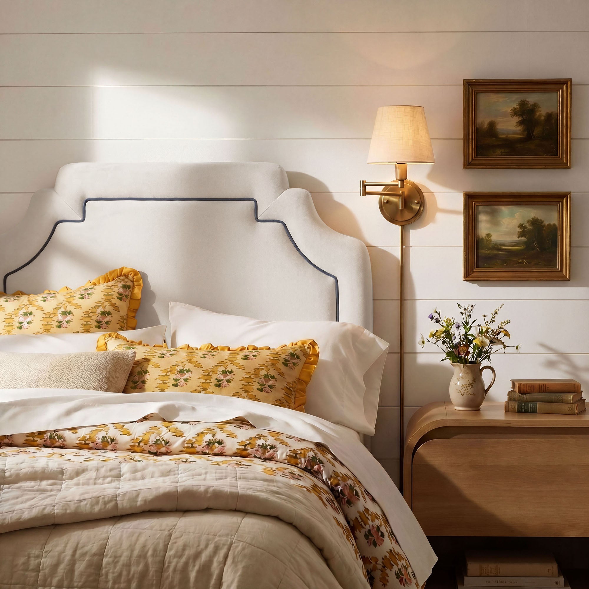 Modway MOD-7329 Magnolia Stain-Resistant Performance Velvet Twin Size Headboard