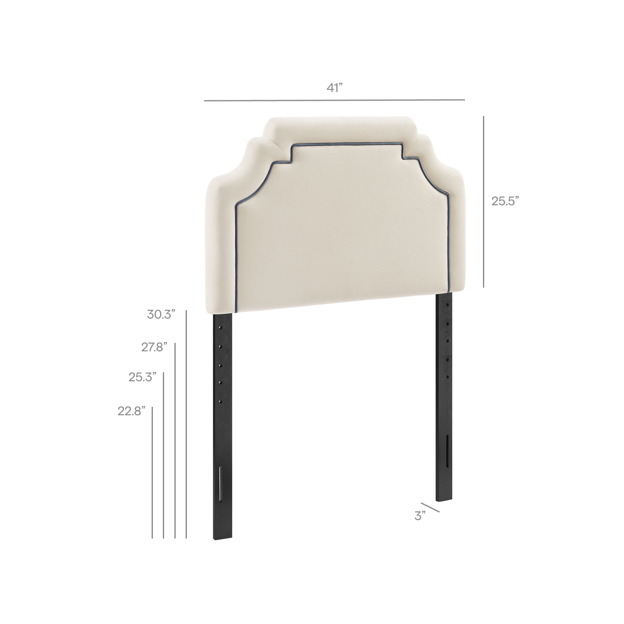 Modway MOD-7329 Magnolia Stain-Resistant Performance Velvet Twin Size Headboard