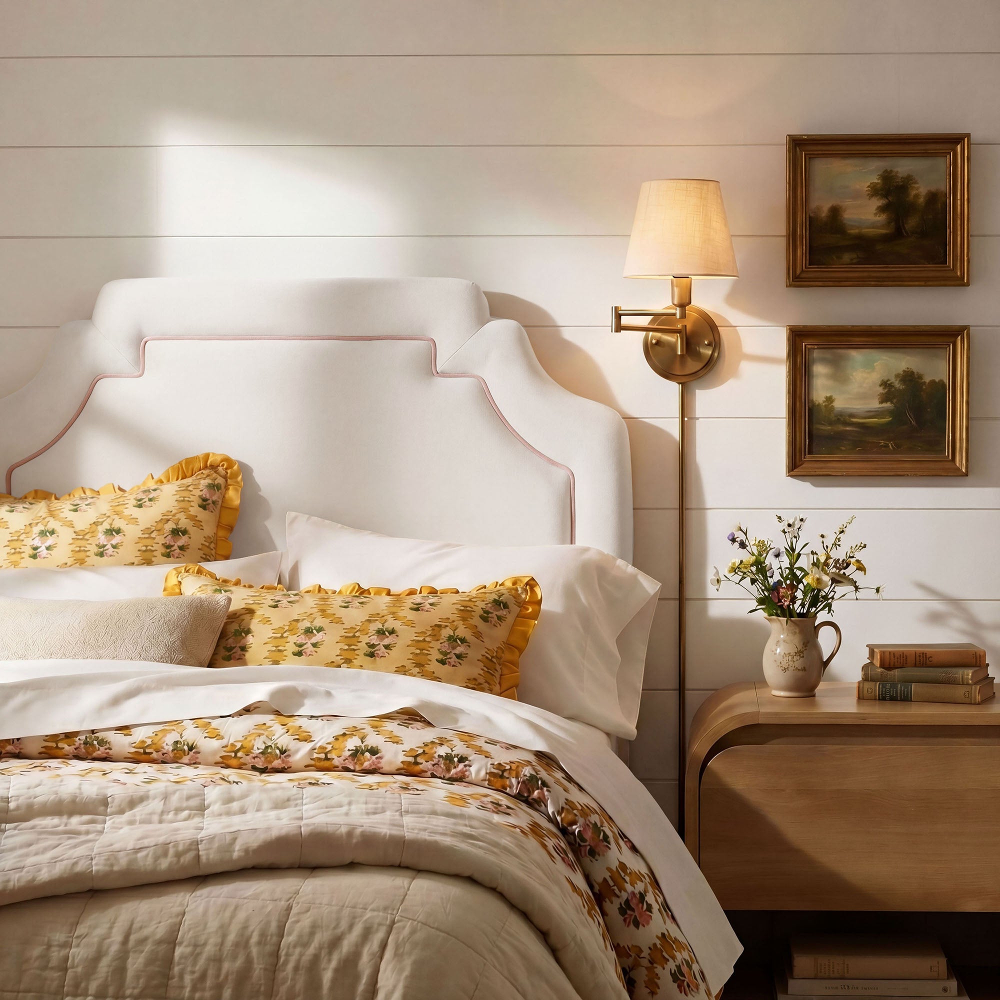 Modway MOD-7329 Magnolia Stain-Resistant Performance Velvet Twin Size Headboard