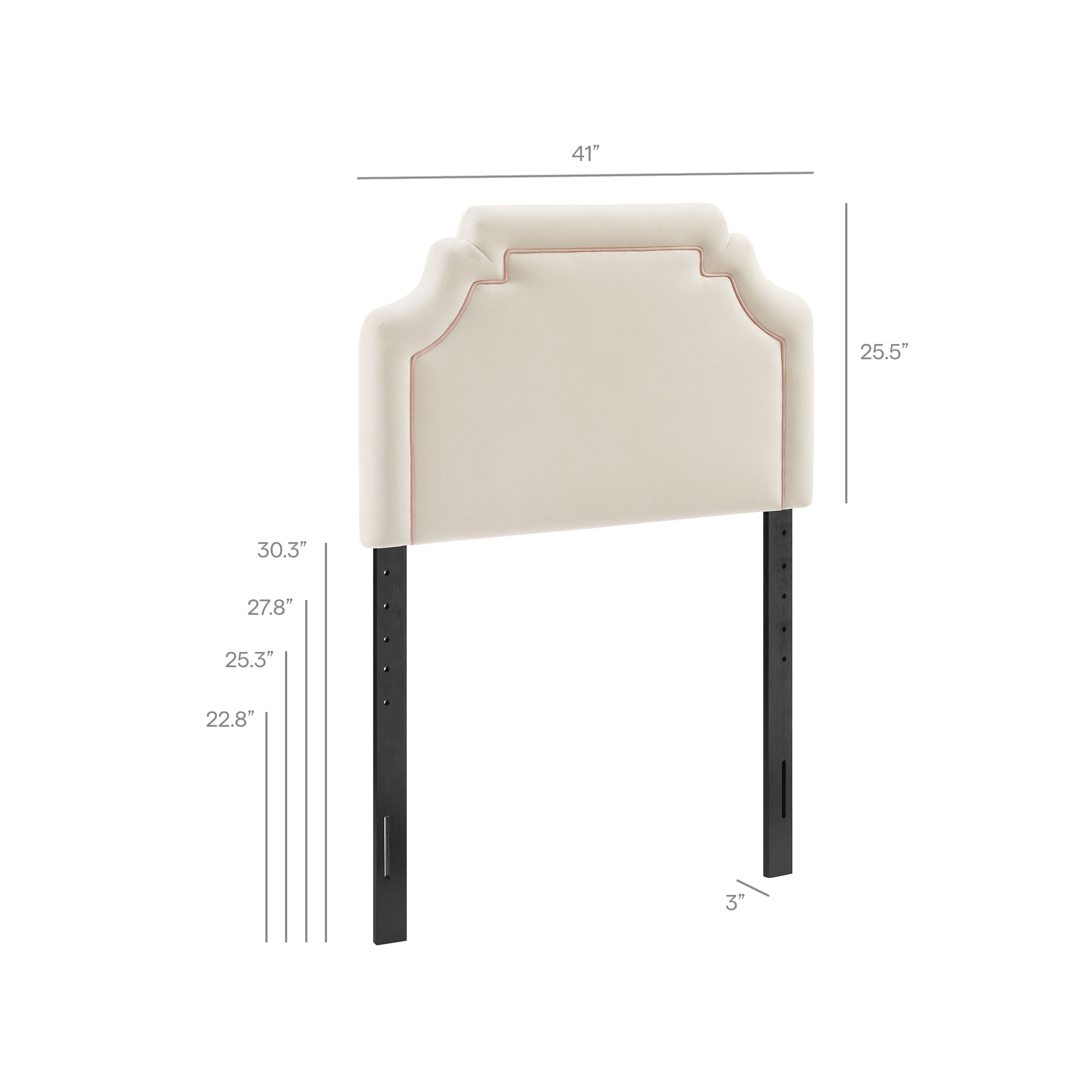 Modway MOD-7329 Magnolia Stain-Resistant Performance Velvet Twin Size Headboard